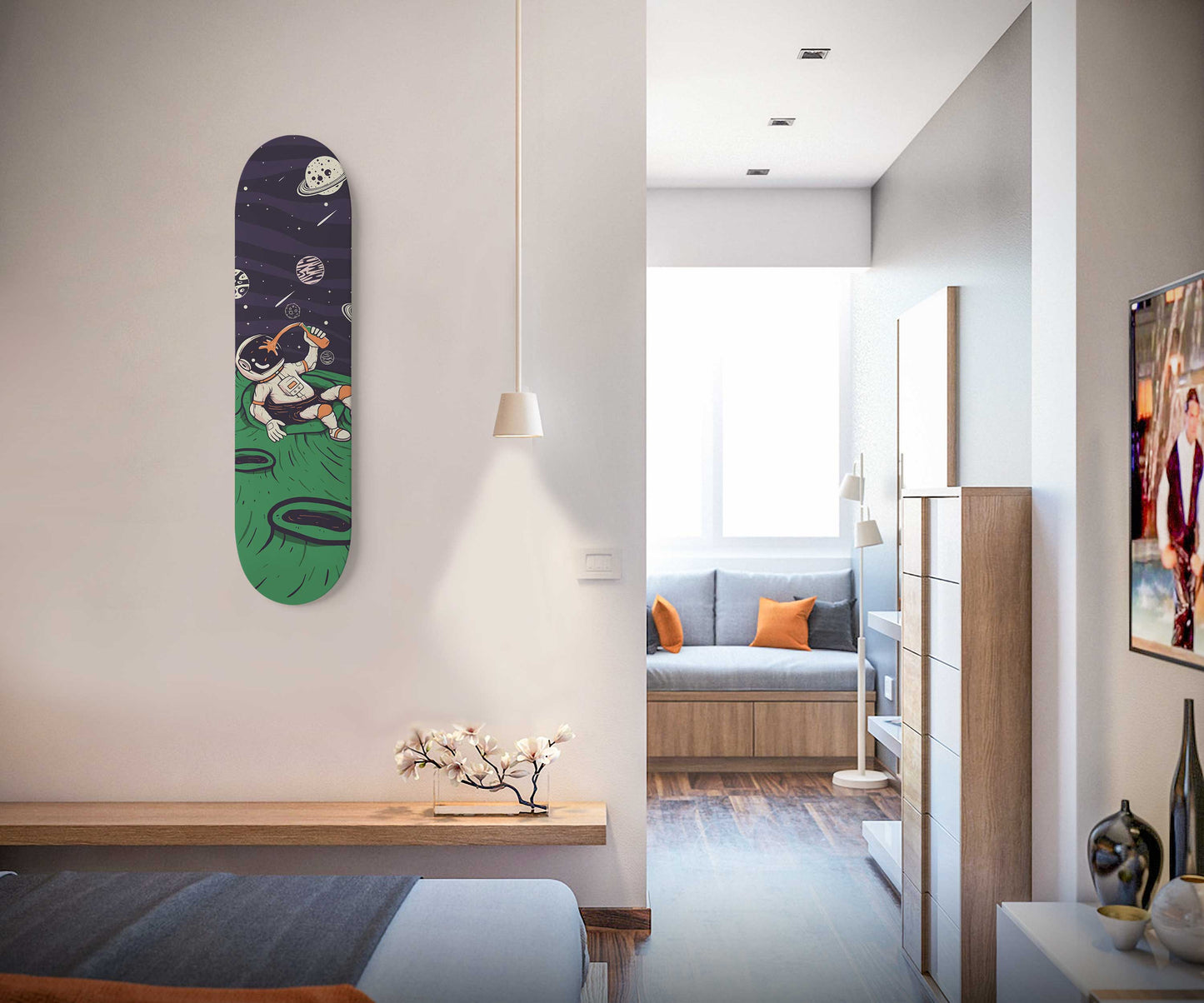 Galaxy Chillin Skateboard Wall Art