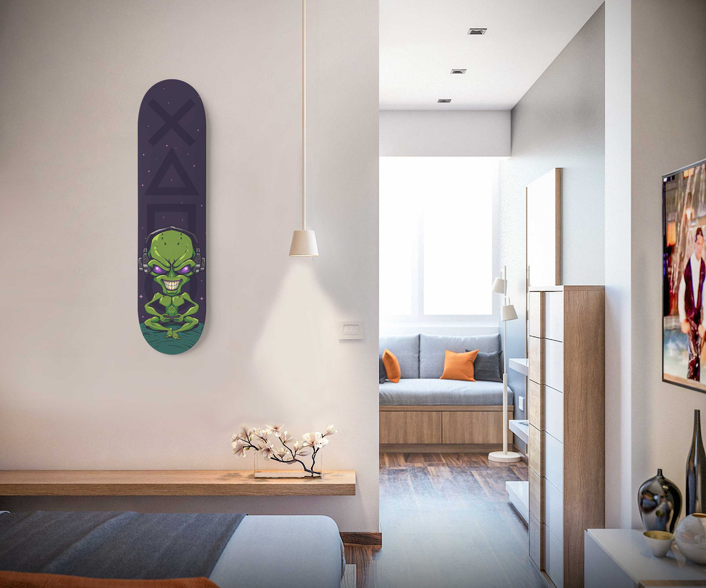 Galaxy Gaming Skateboard Wall Art