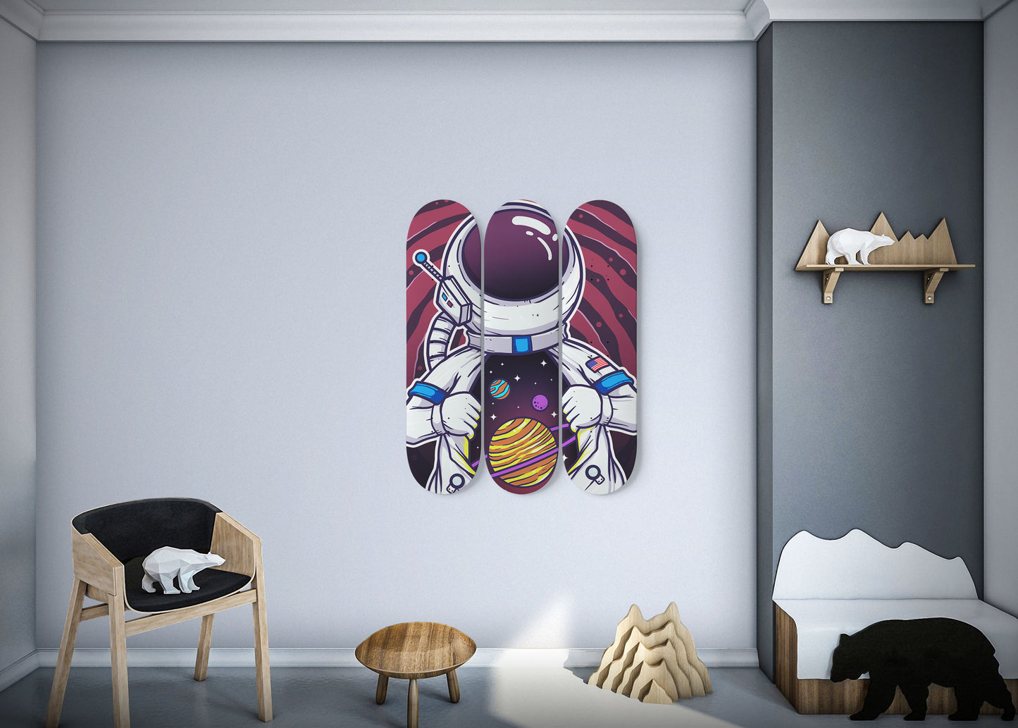 Galaxy Within My Soul 3 Deck Skateboard Wall Art :Cosmic Inspiration