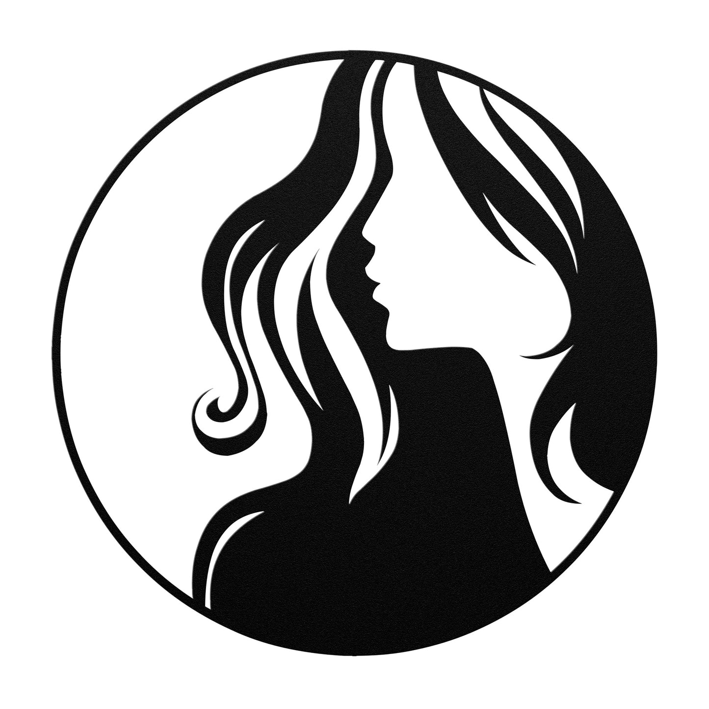 Glance of a Lady Metal Wall Art