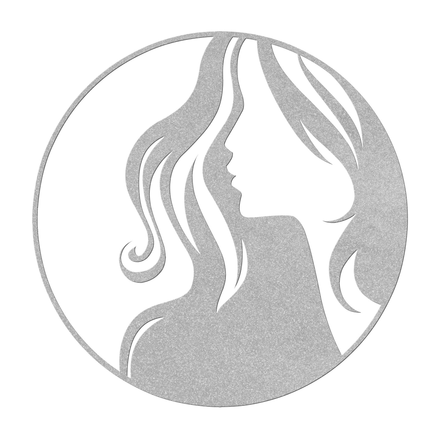 Glance of a Lady Metal Wall Art