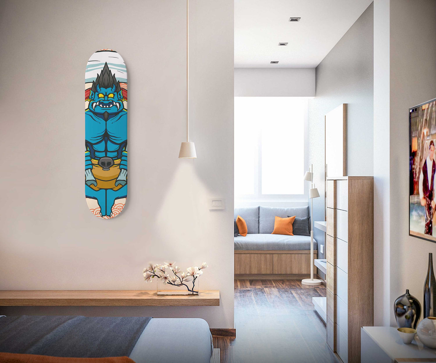 God of the Wind Fujin Skateboard Wall Art