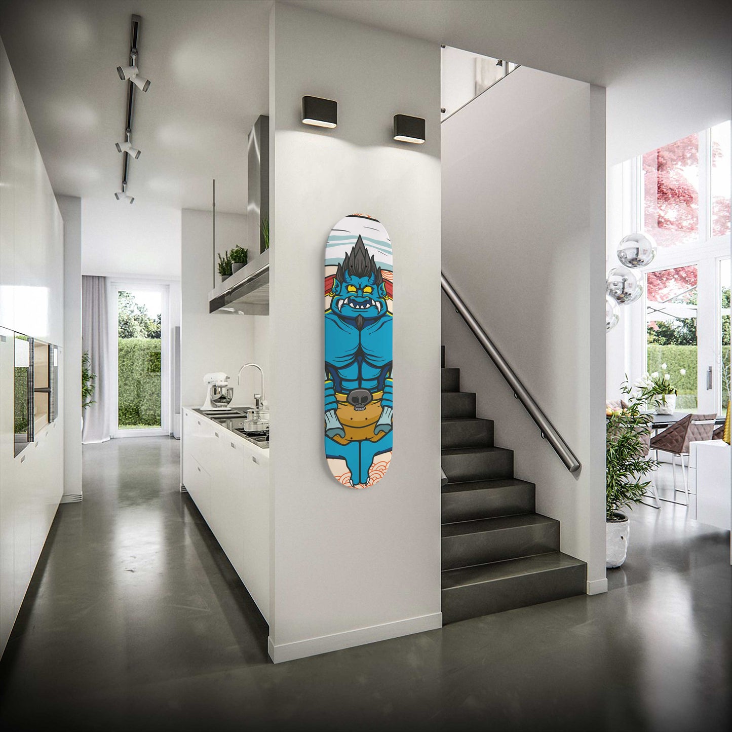 God of the Wind Fujin Skateboard Wall Art