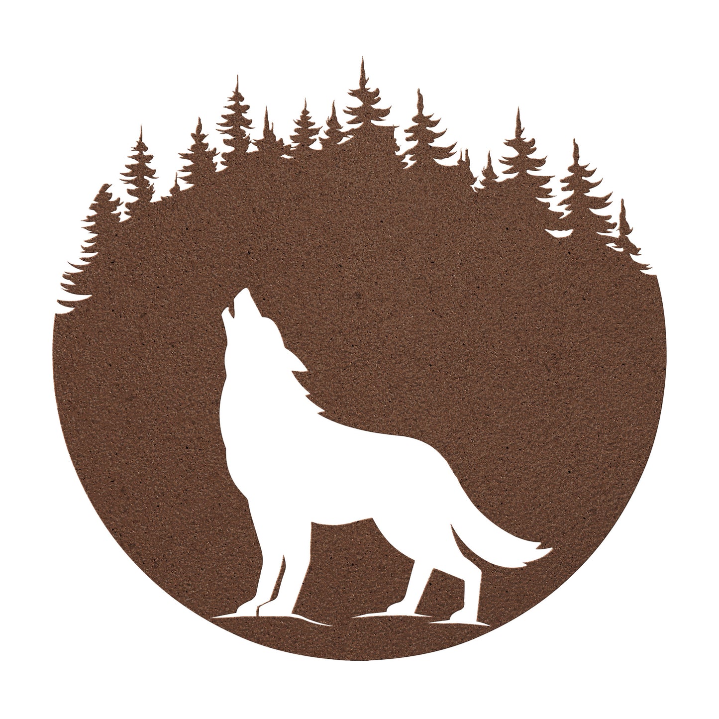 Howling Wolf Metal Wall Art