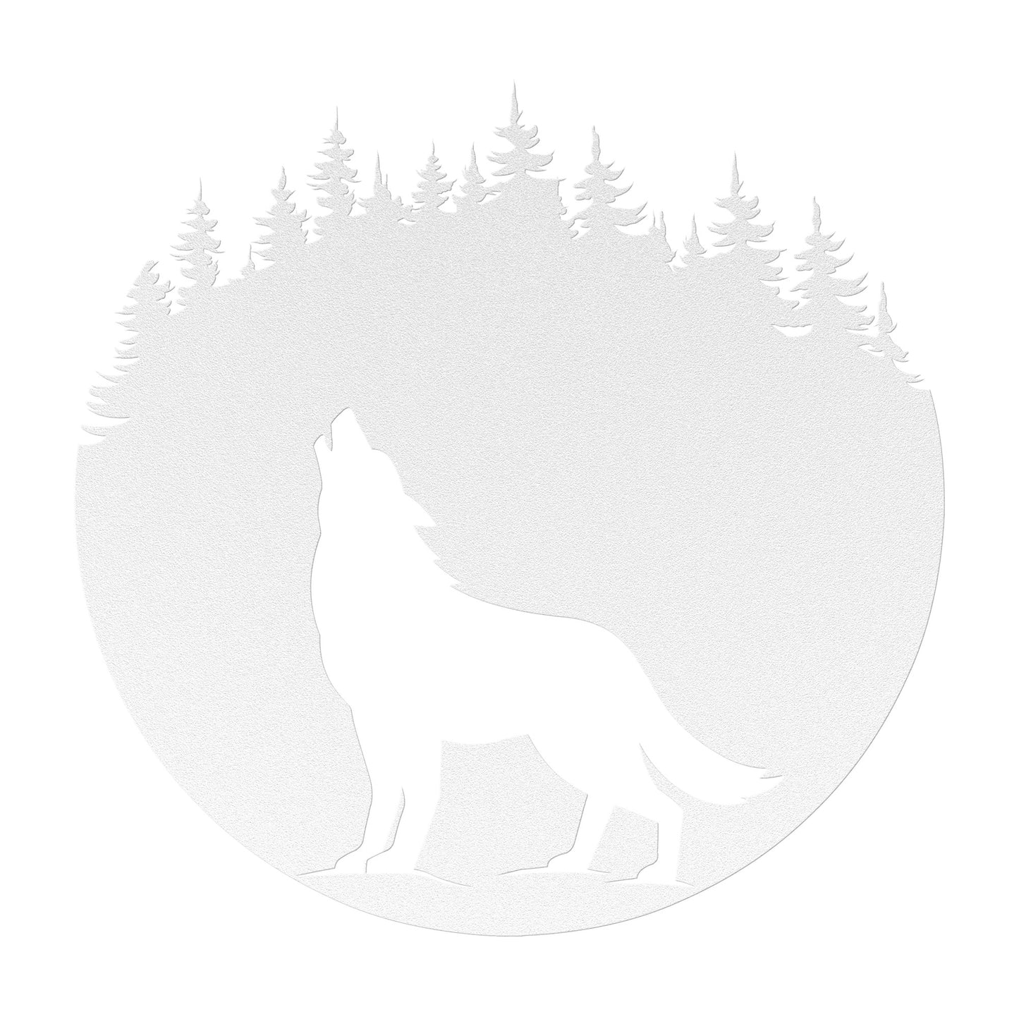 Howling Wolf Metal Wall Art