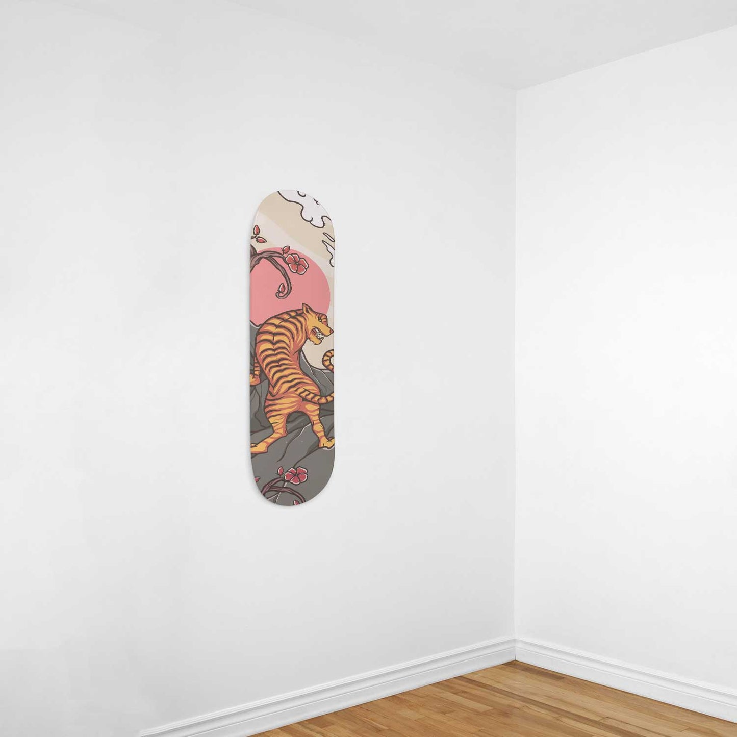 Japanese Tiger Design Skateboard Wall Art