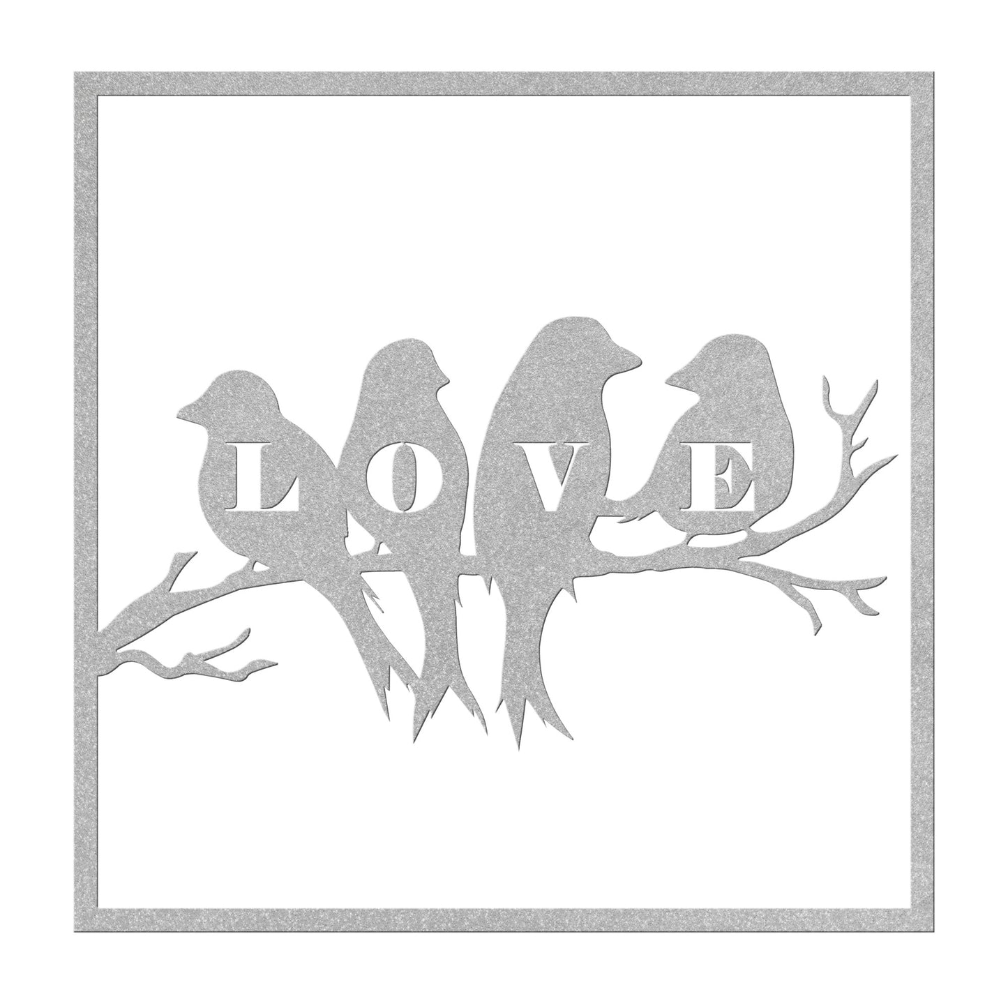 Love Birds Metal Wall Art