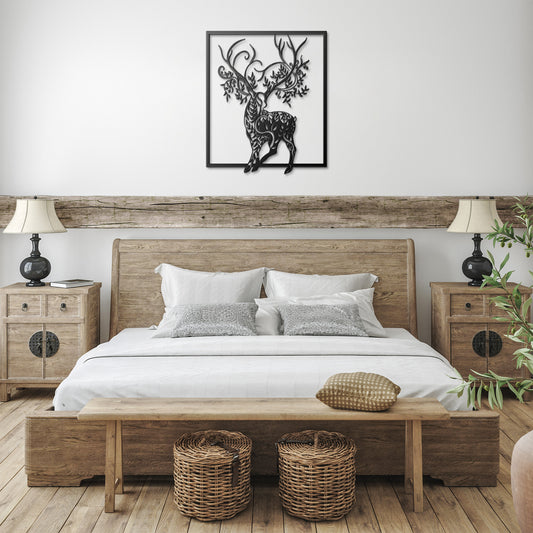 Magical Buck Silhouette Metal Wall Art