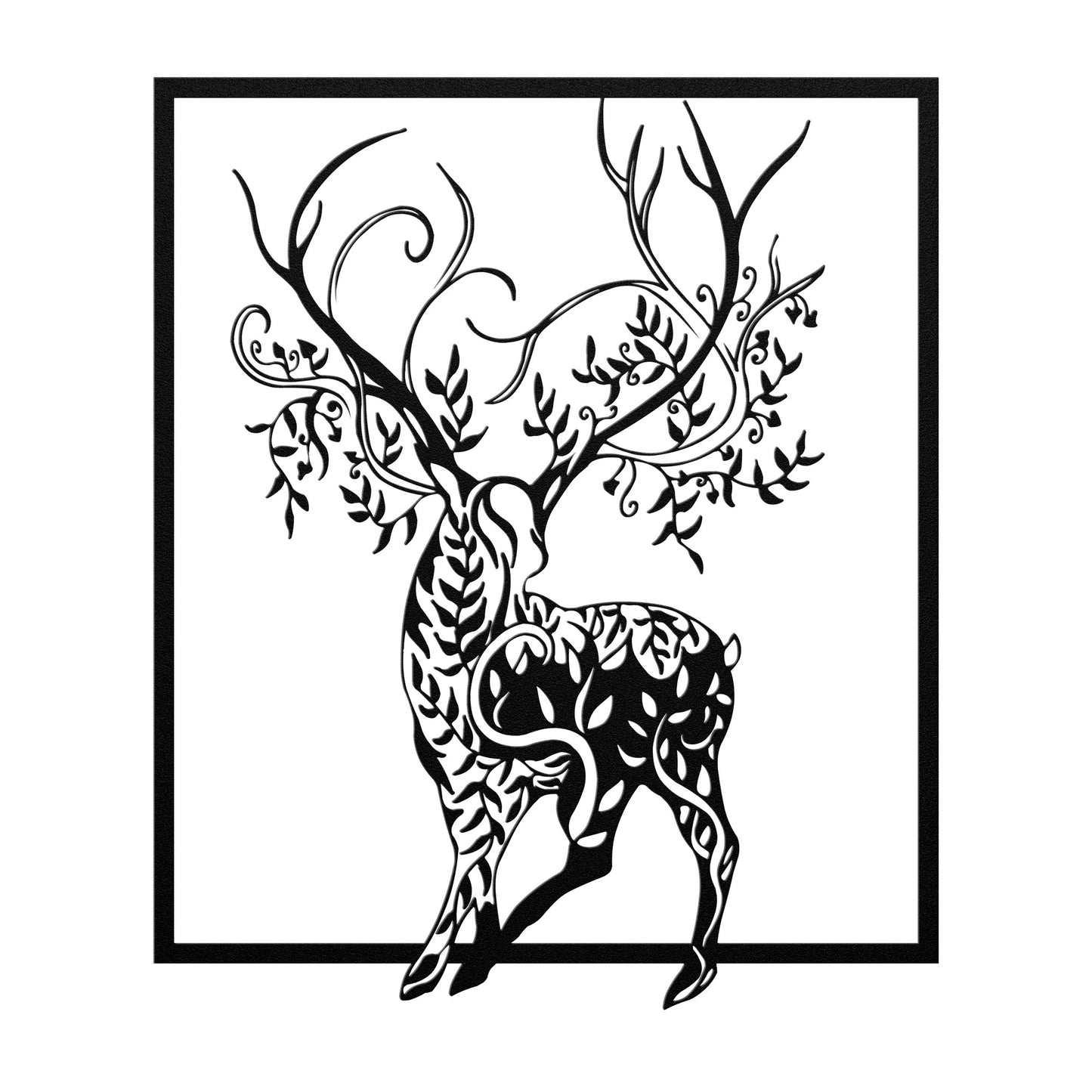 Magical Buck Silhouette Metal Wall Art