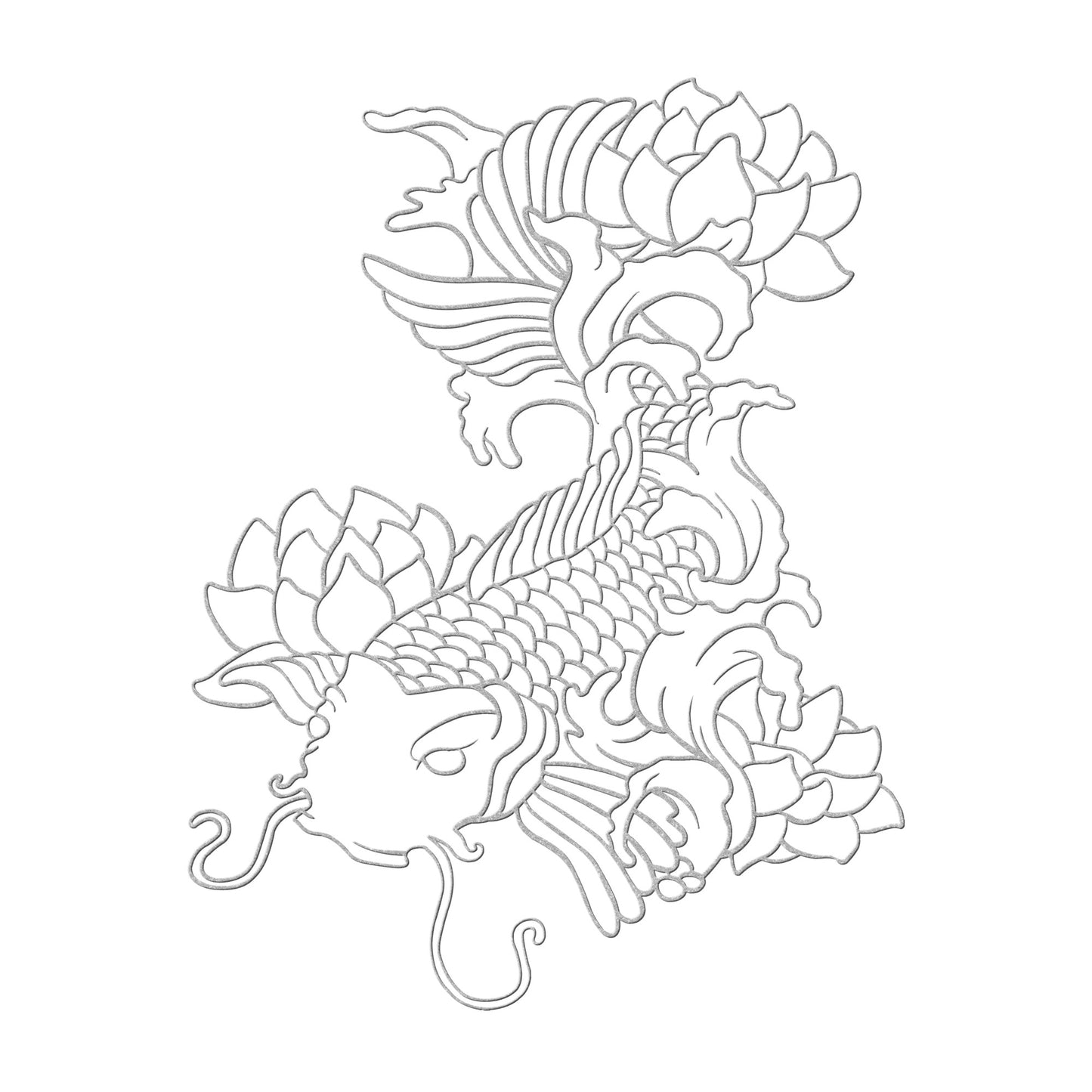 Magneficient Japanese Koi Fish Metal Wall Art