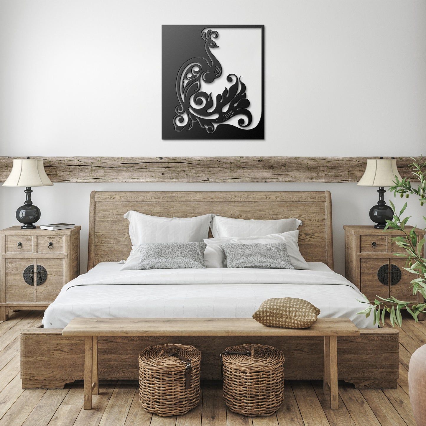 Magneficient Peacock Metal Wall Art