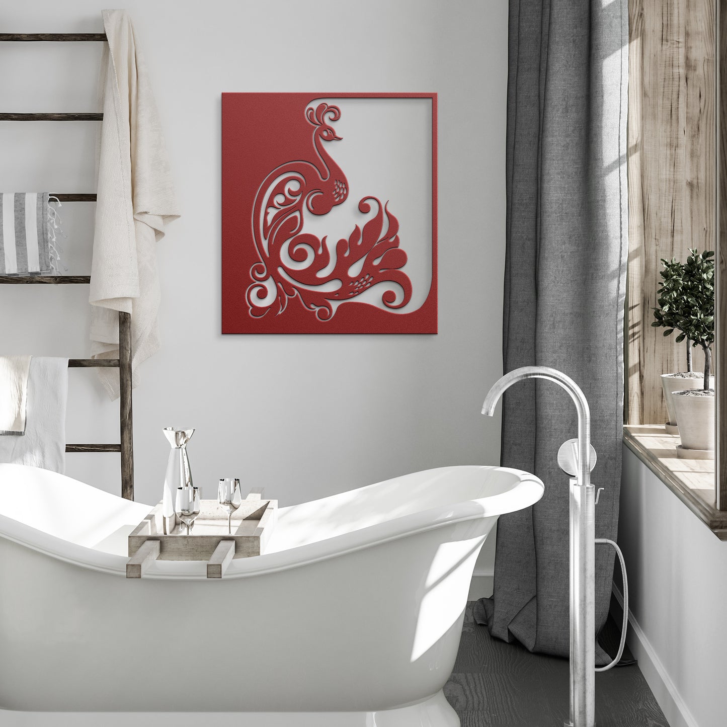 Magneficient Peacock Metal Wall Art