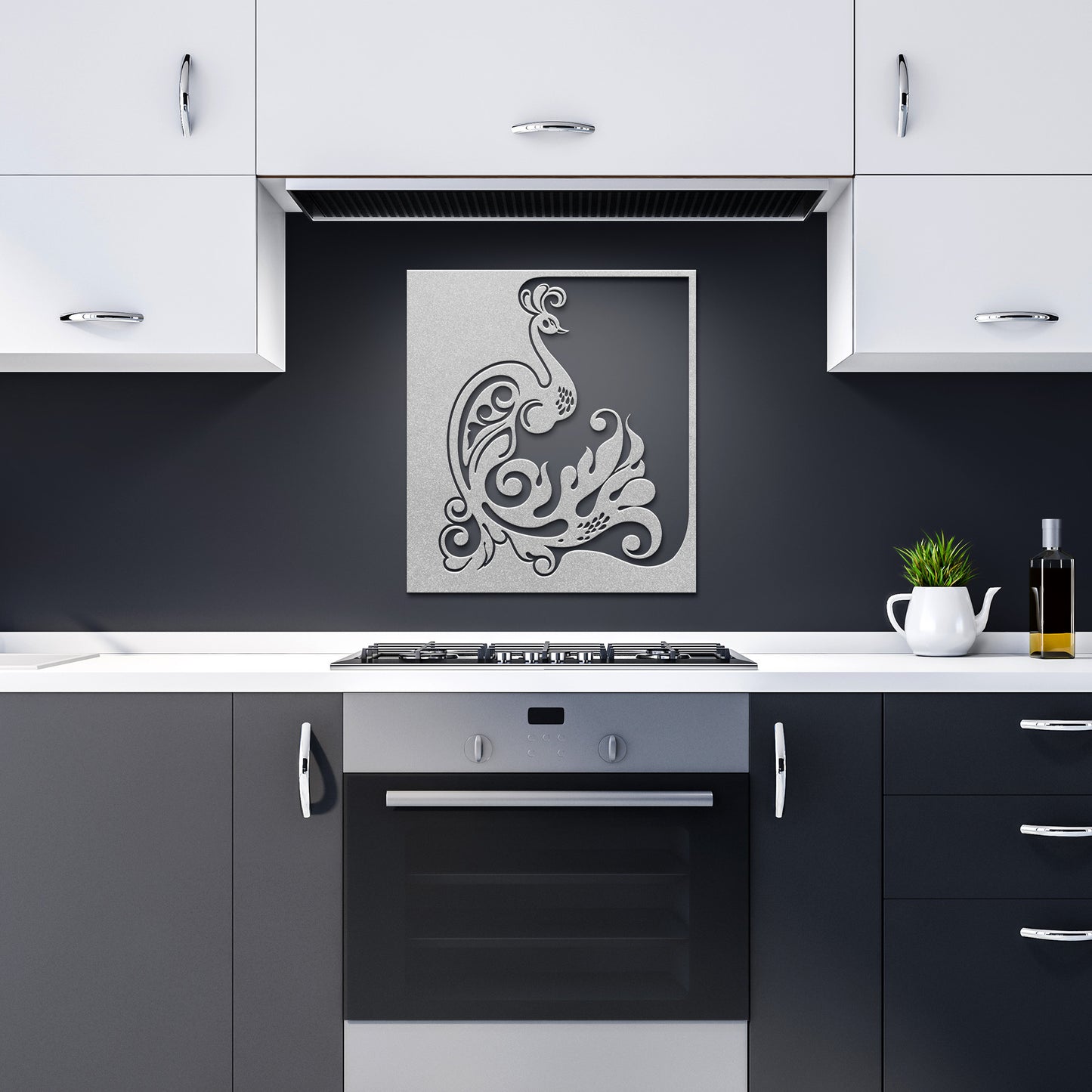 Magneficient Peacock Metal Wall Art