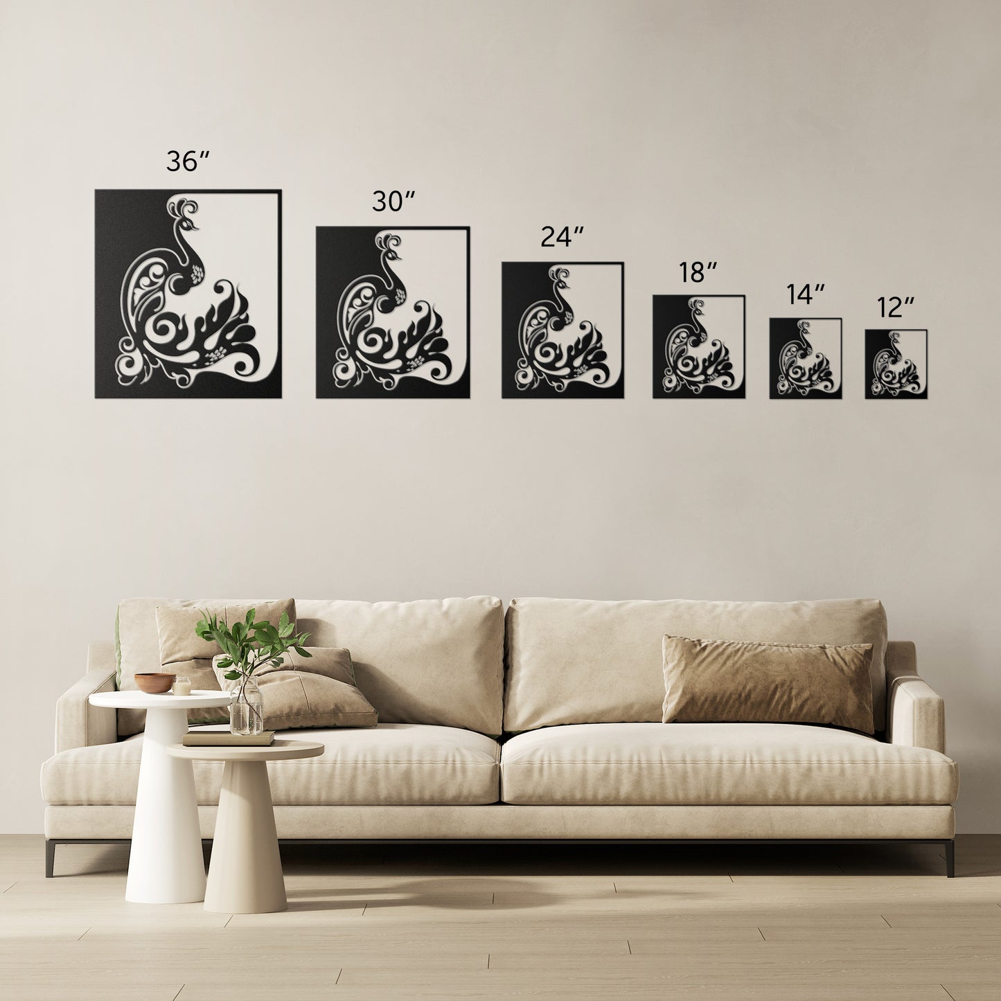 Magneficient Peacock Metal Wall Art