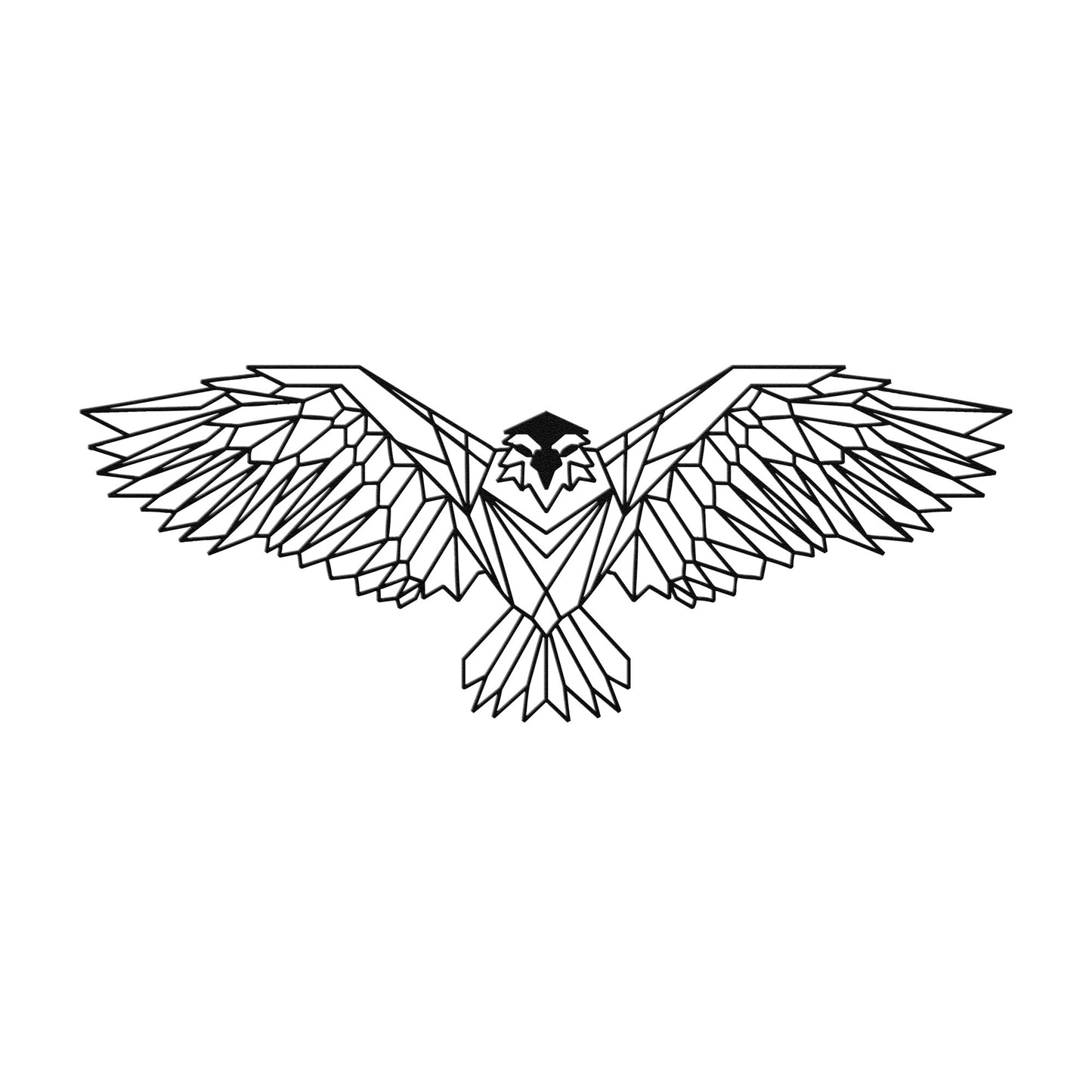 Magnificent Owl Spreading Wings Metal Wall Art