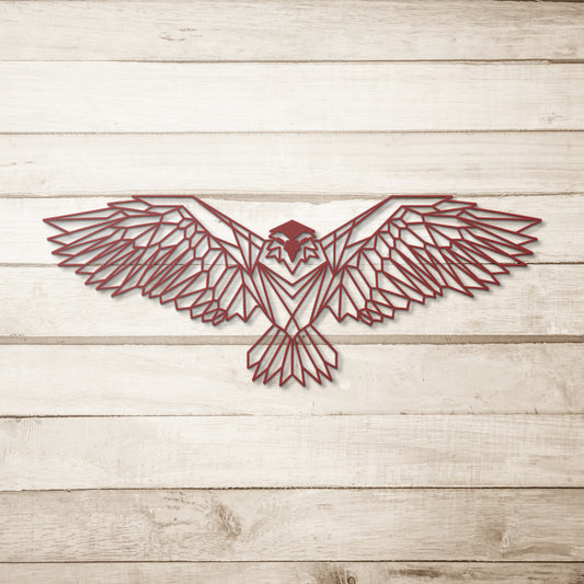 Magnificent Owl Spreading Wings Metal Wall Art