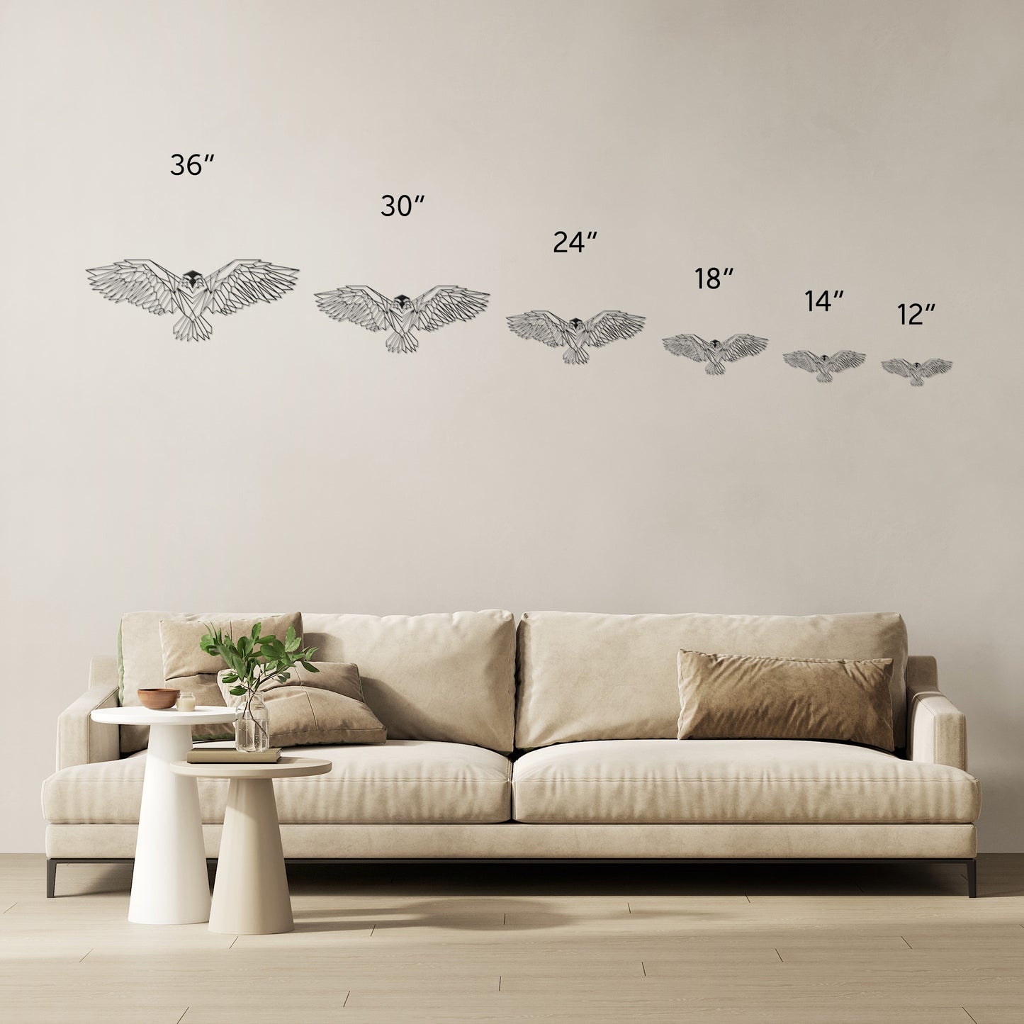Magnificent Owl Spreading Wings Metal Wall Art