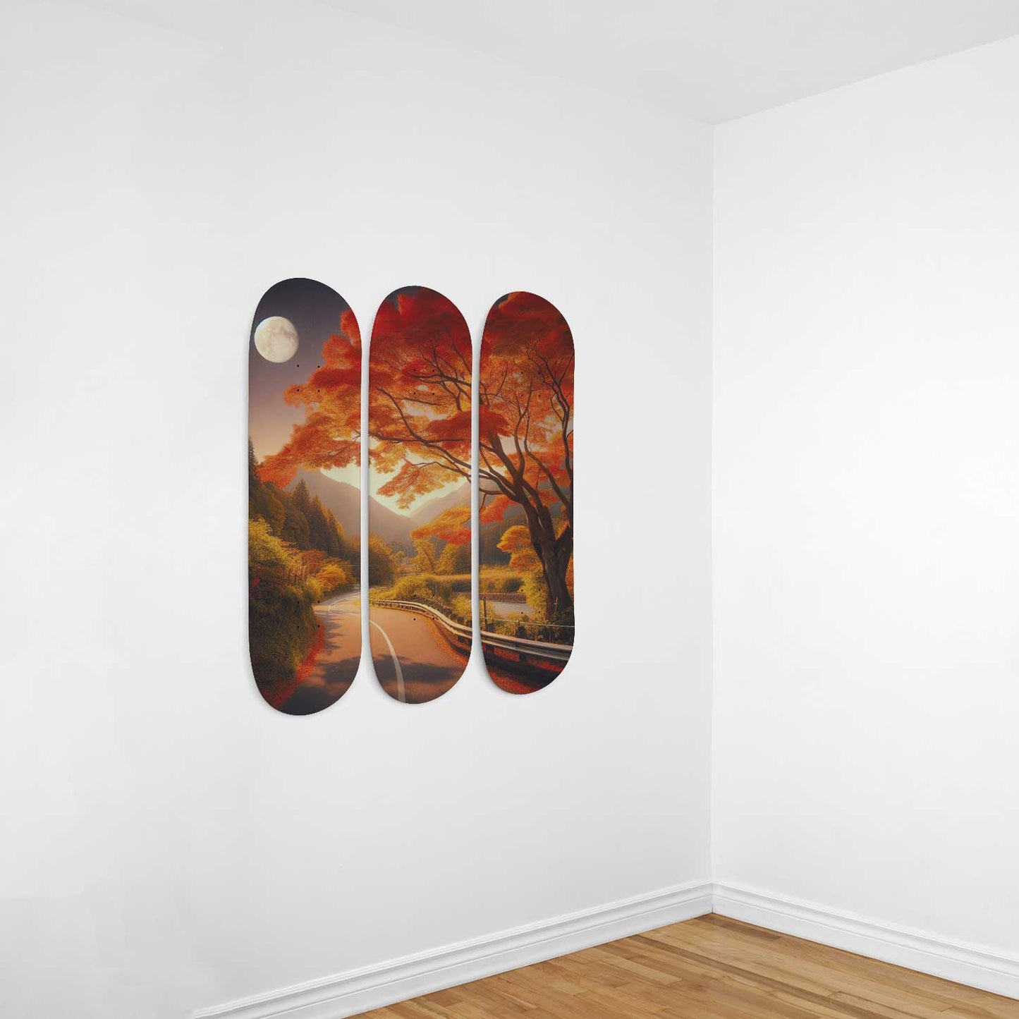 Maple Tree 3-Deck Skateboard Wall Art