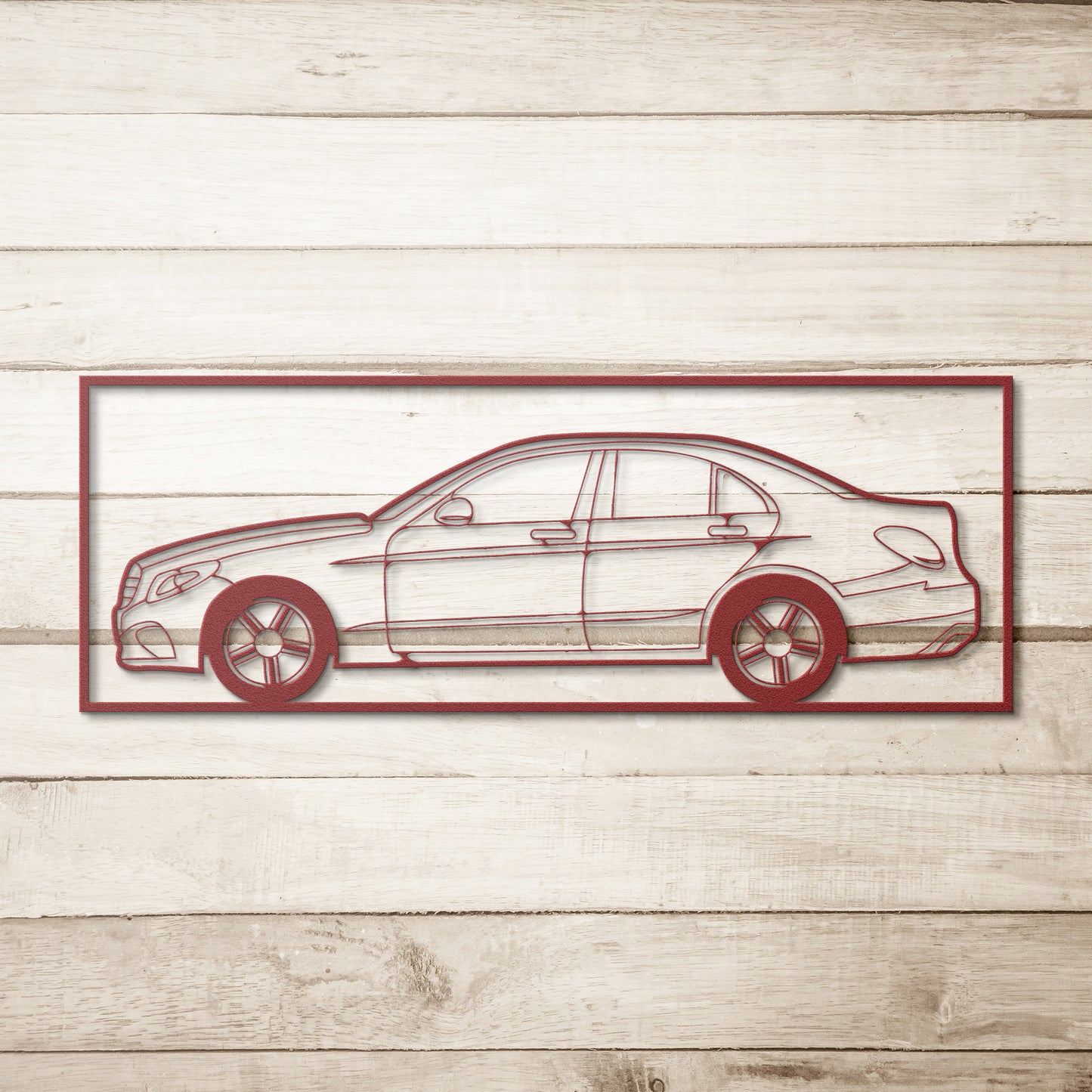 Mercedes Benz Line Art Metal Wall Art