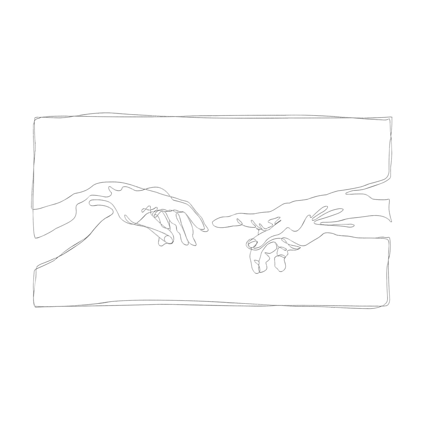 MichaelAngelo The Creation of Adam Metal Wall Art