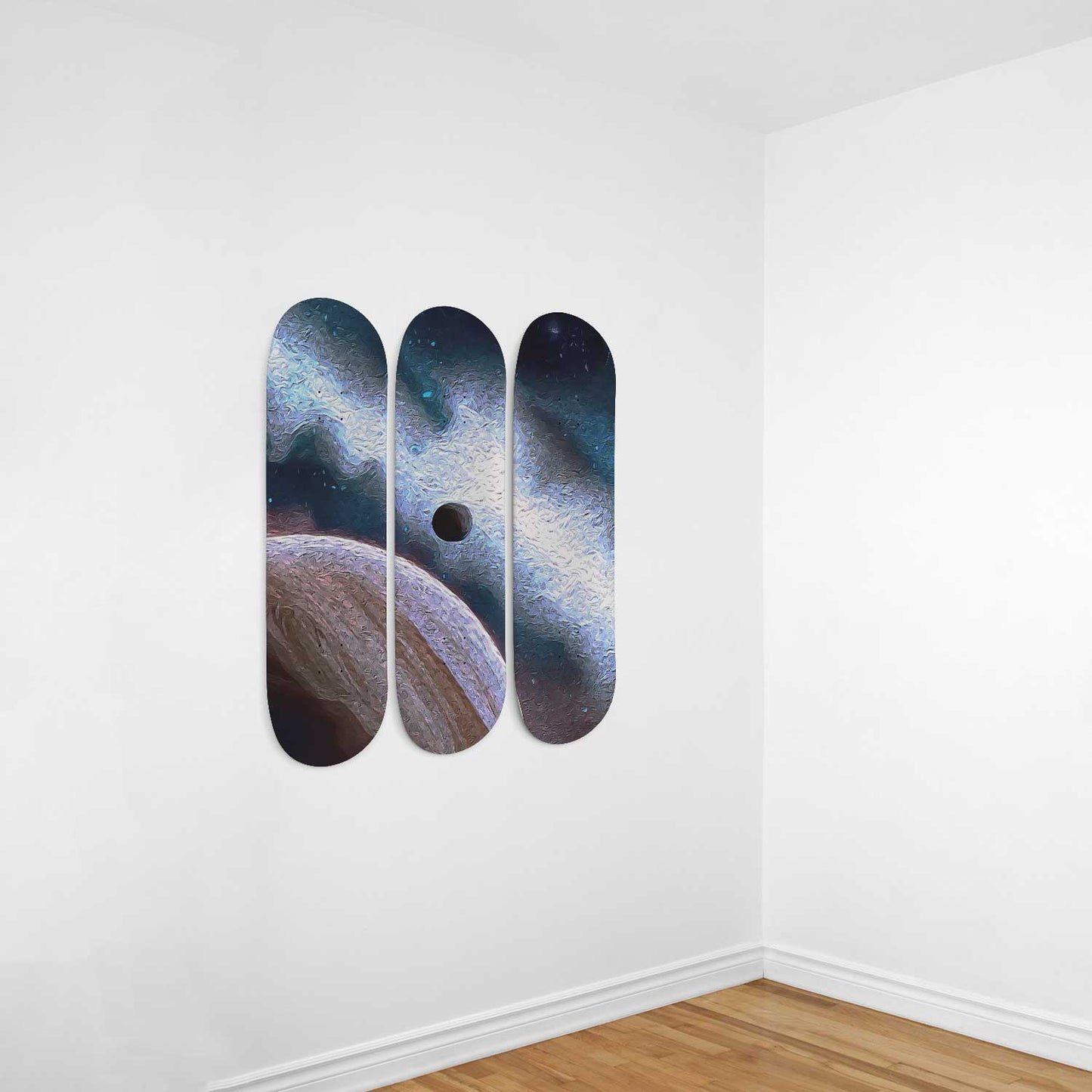 Van Gogh Milky Way Planet 3-Deck Skateboard Wall Art: A Masterpiece with Nature-Inspired Design