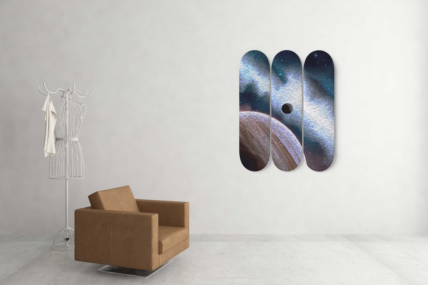 Van Gogh Milky Way Planet 3-Deck Skateboard Wall Art: A Masterpiece with Nature-Inspired Design