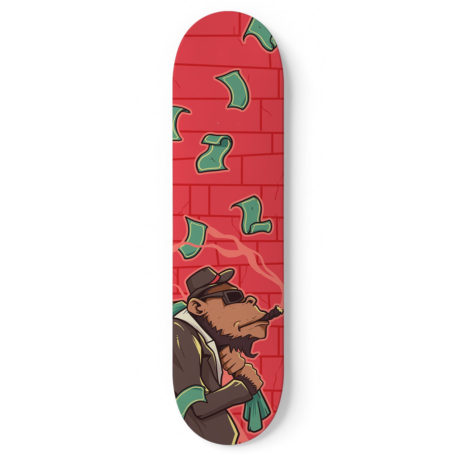 Money Hustle Skateboard Wall Art