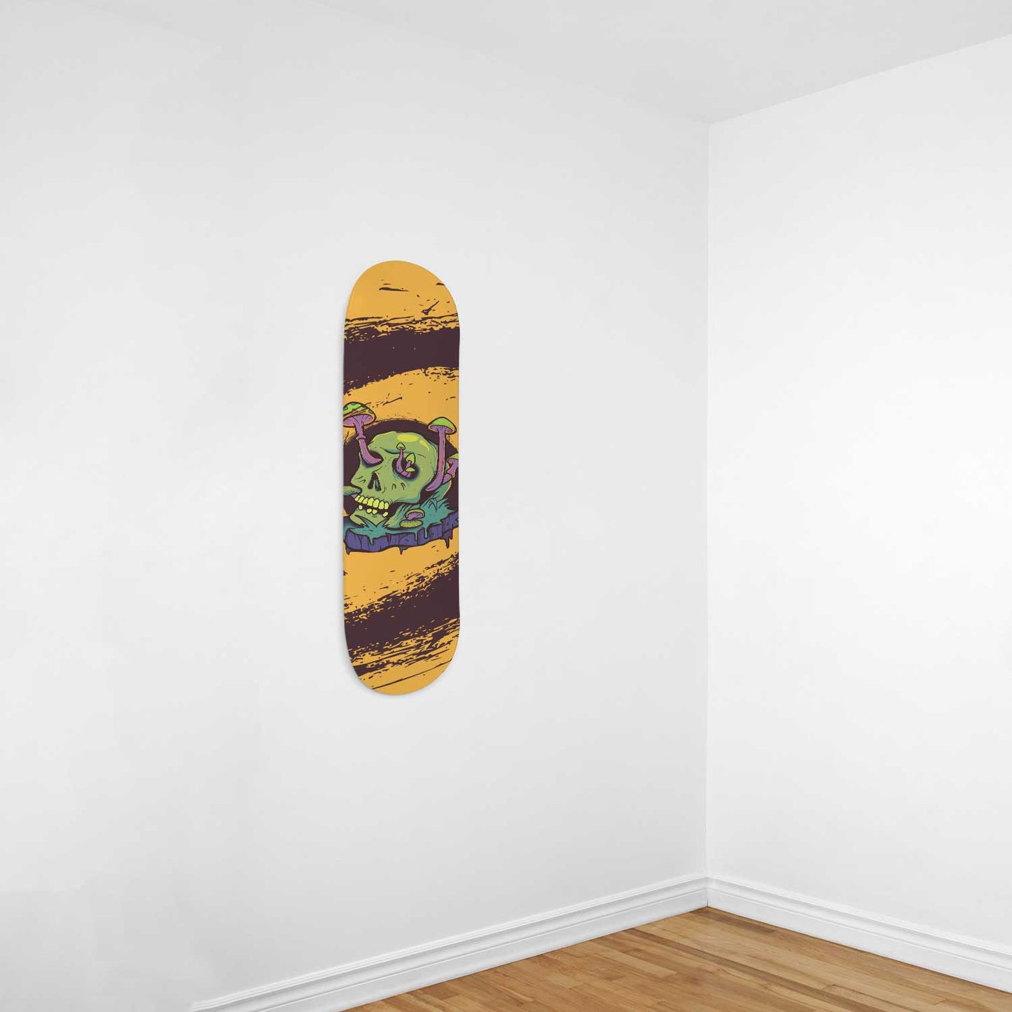 Mushroom Skull Skateboard Wall Art