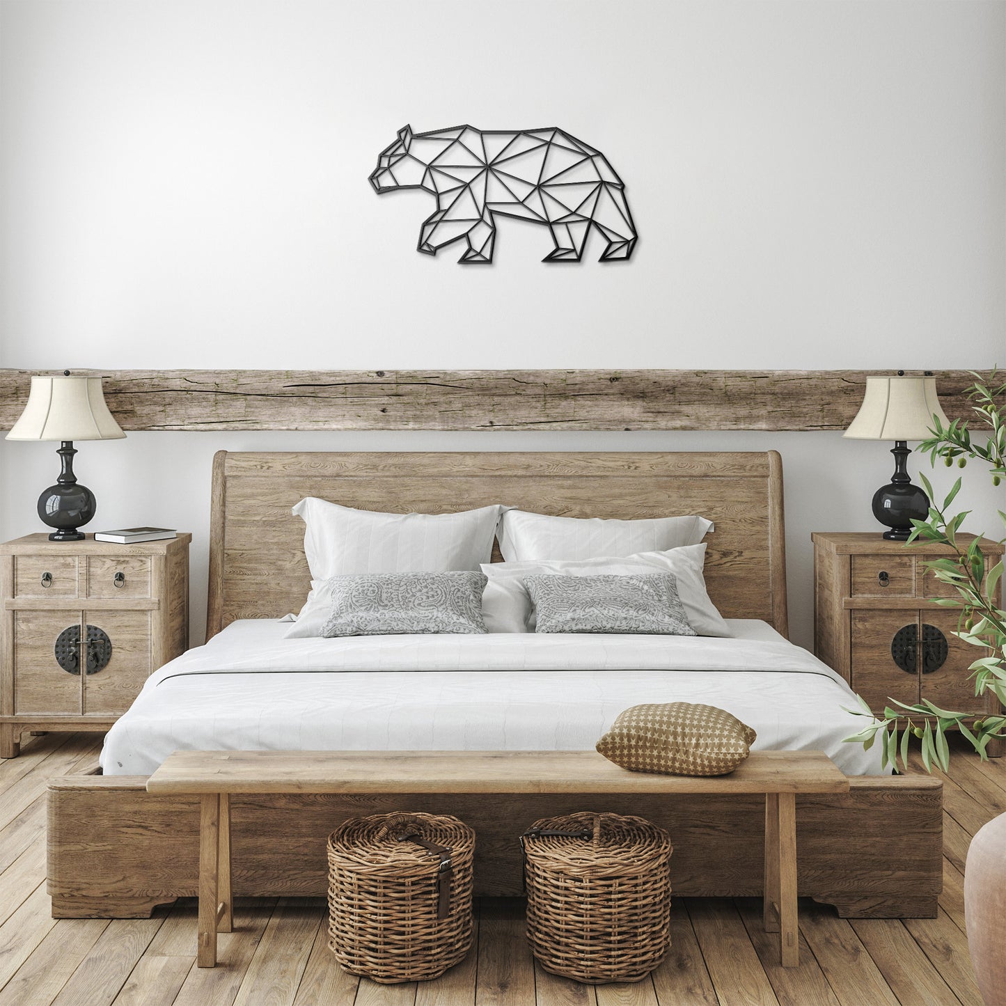 Polygonal Great Bear Metal Wall Art