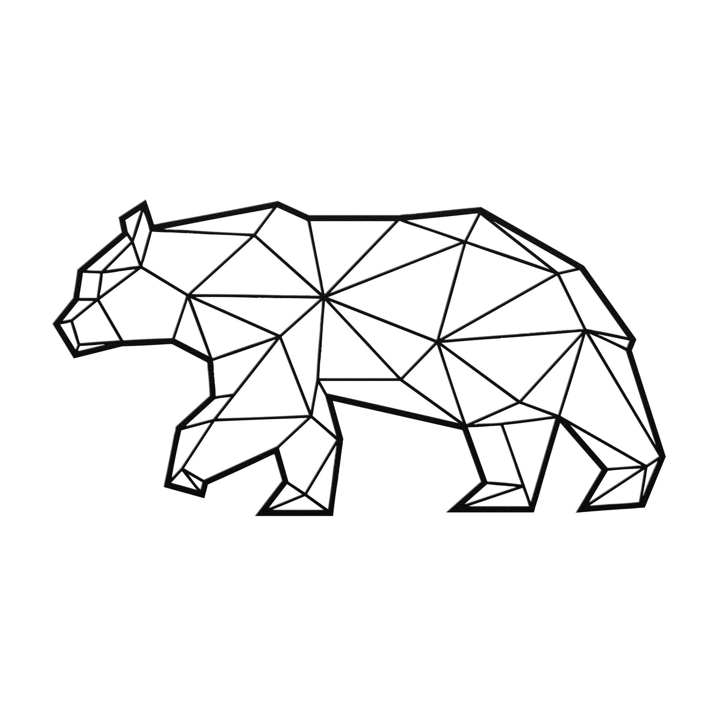 Polygonal Great Bear Metal Wall Art