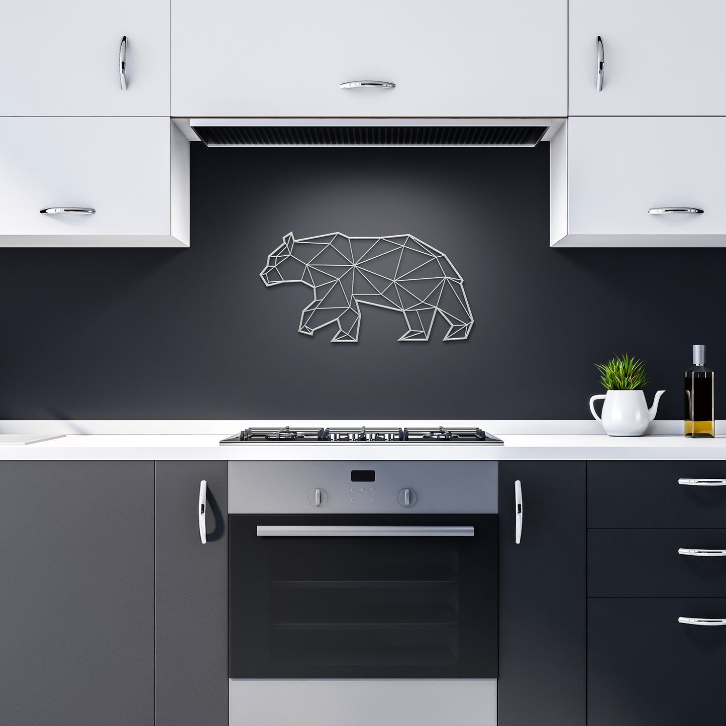 Polygonal Great Bear Metal Wall Art