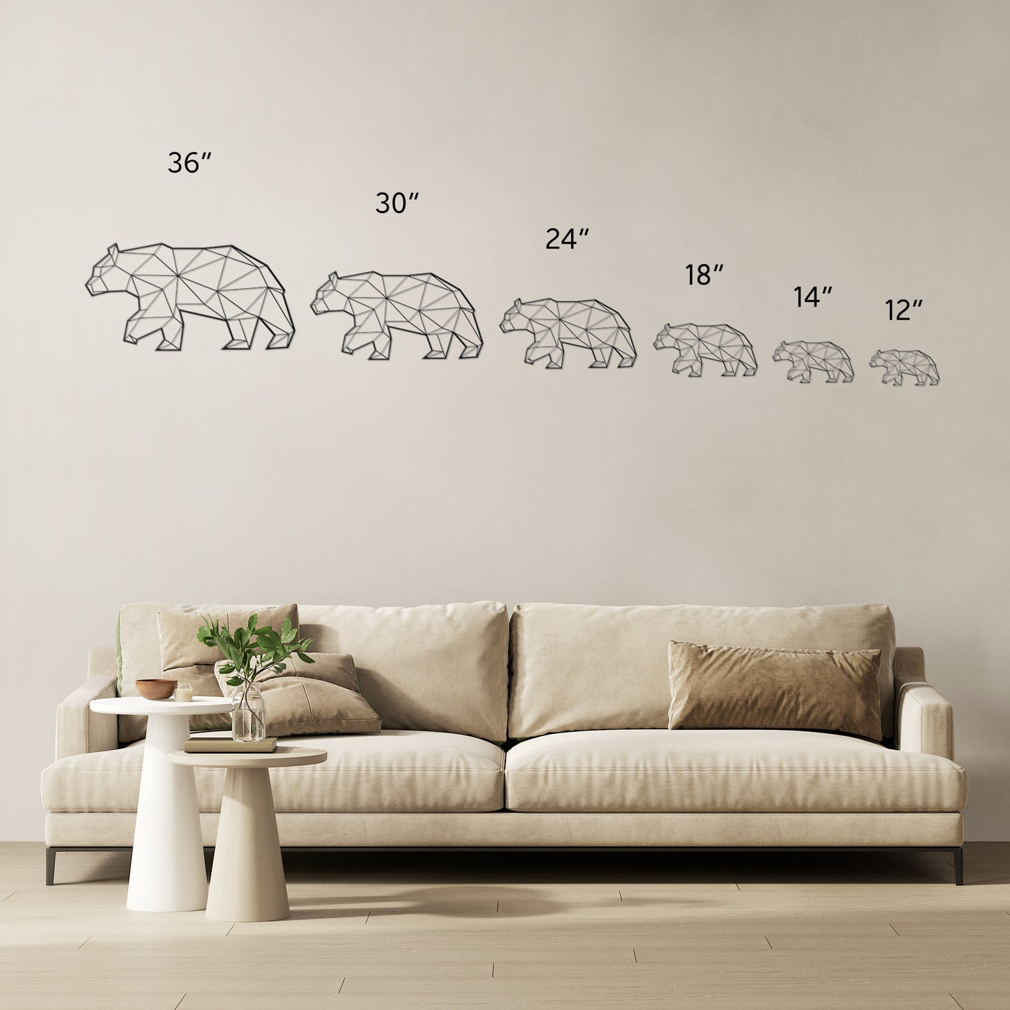 Polygonal Great Bear Metal Wall Art