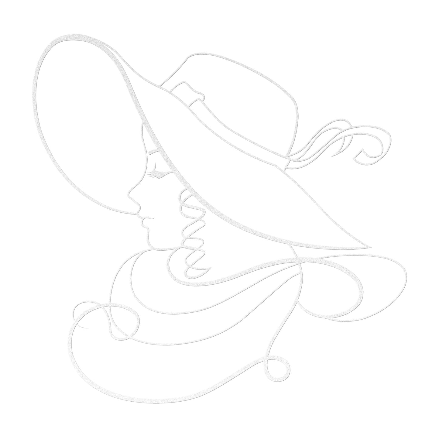 Pretty Lady in a Hat Metal Wall Art