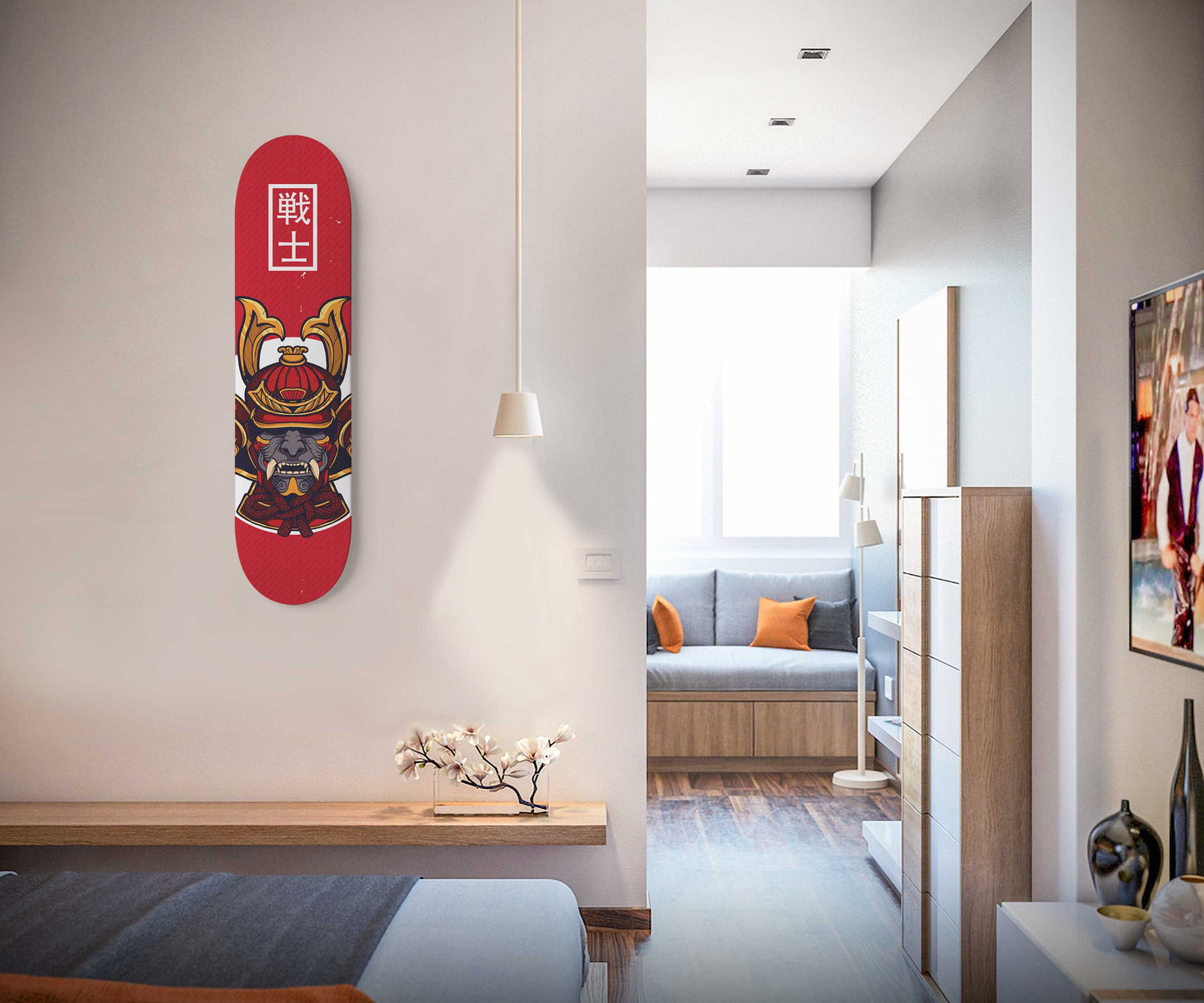 Samurai Legacy Skateboard Wall Art