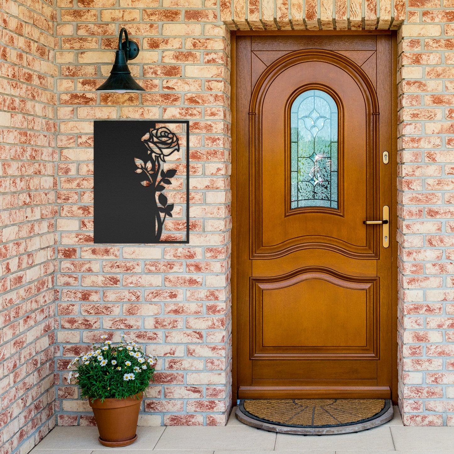 Shadow Of a Beautiful Rose Metal Wall Art