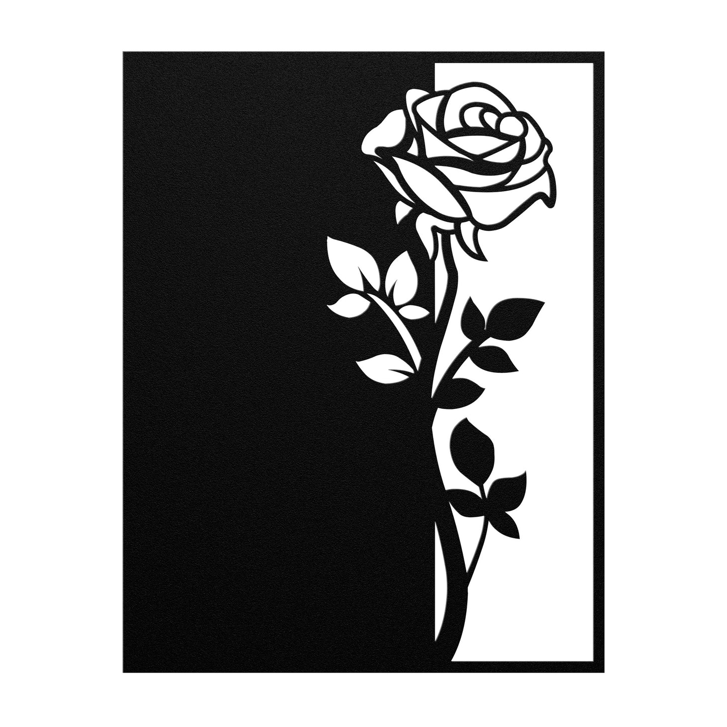 Shadow Of a Beautiful Rose Metal Wall Art