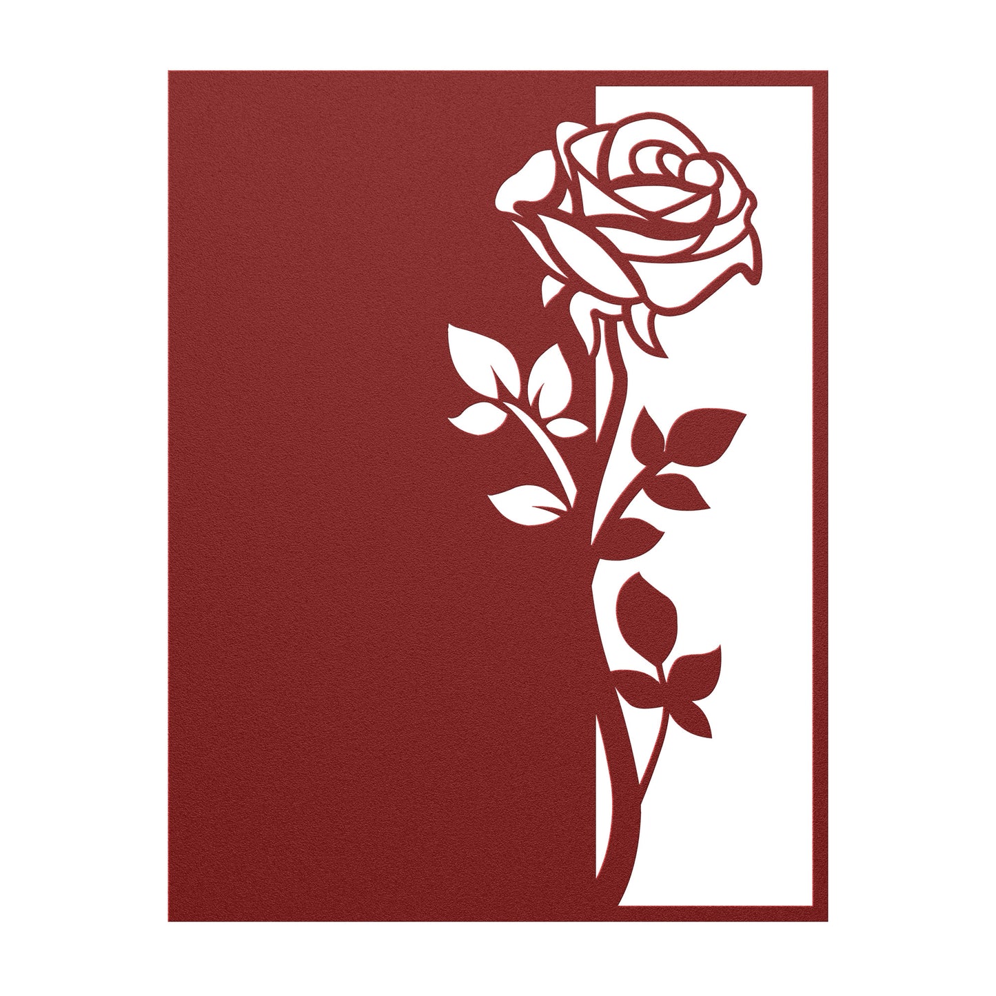 Shadow Of a Beautiful Rose Metal Wall Art