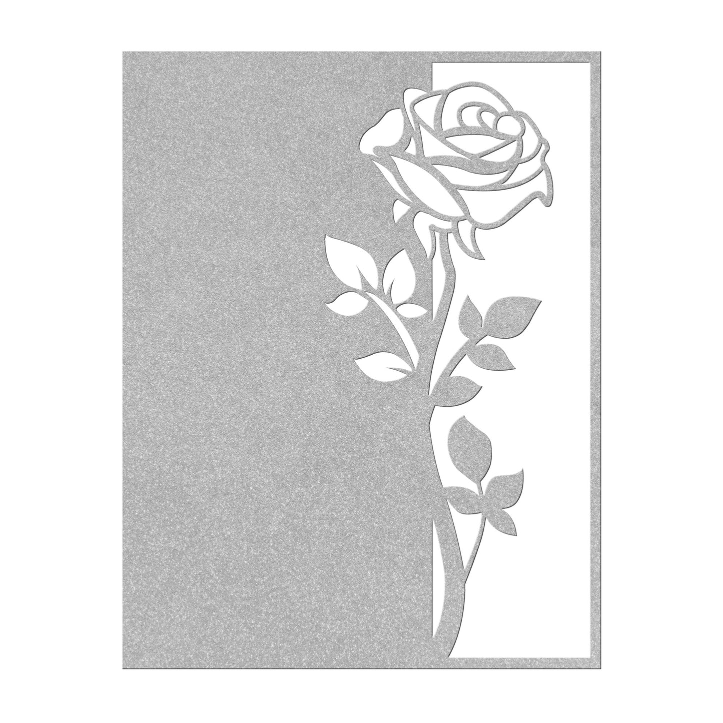 Shadow Of a Beautiful Rose Metal Wall Art