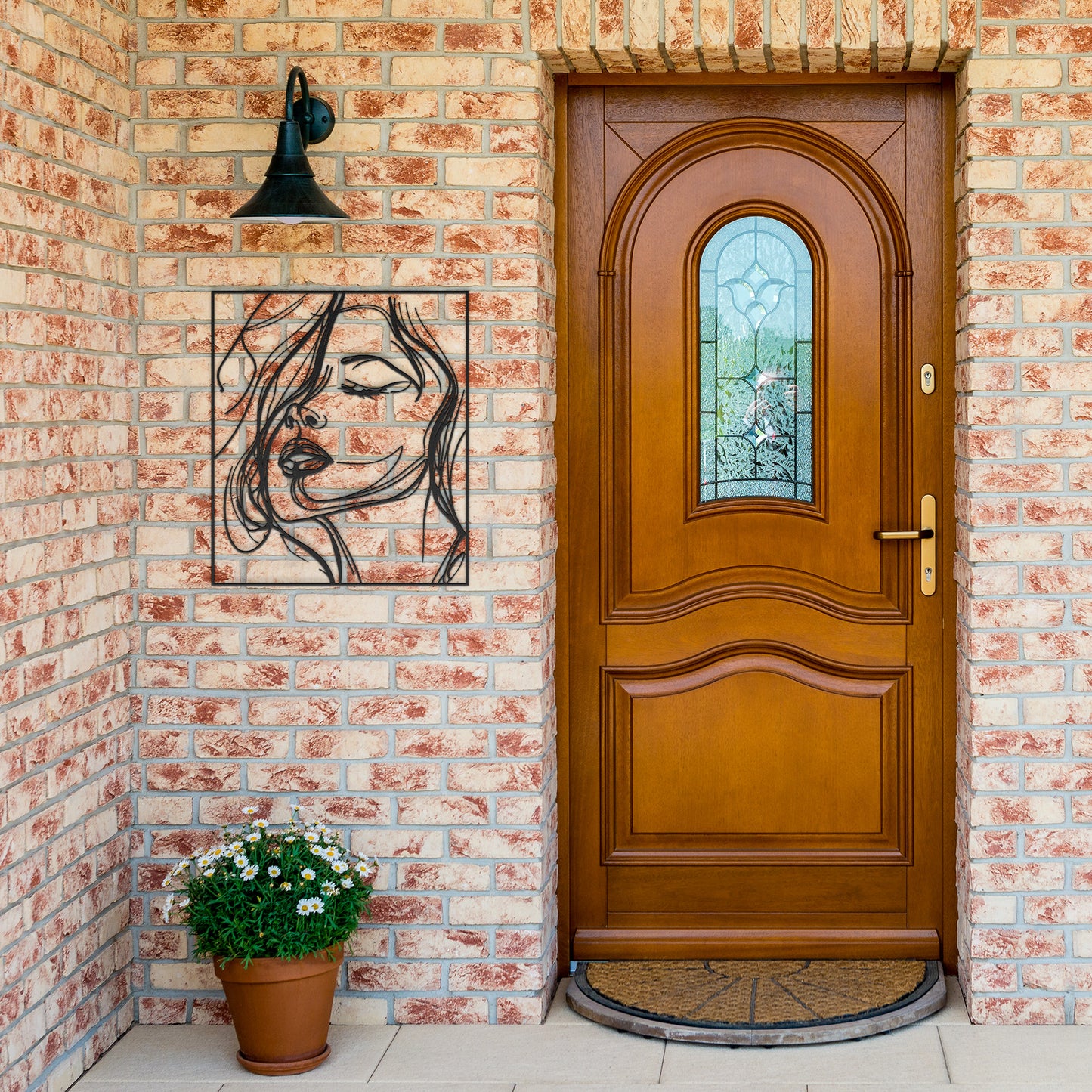 Sketch Of A Beautiful Woman Metal Wall Art