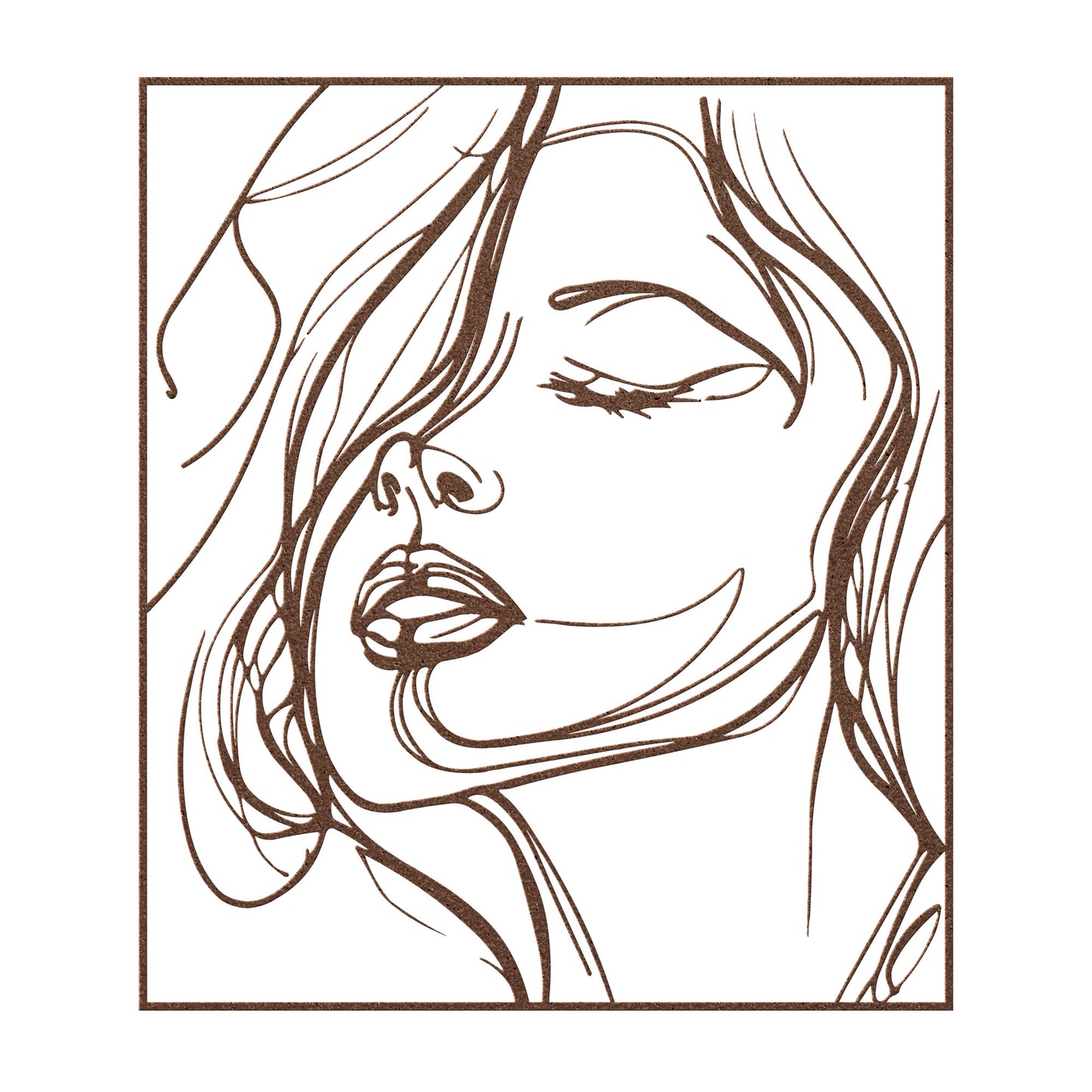 Sketch Of A Beautiful Woman Metal Wall Art