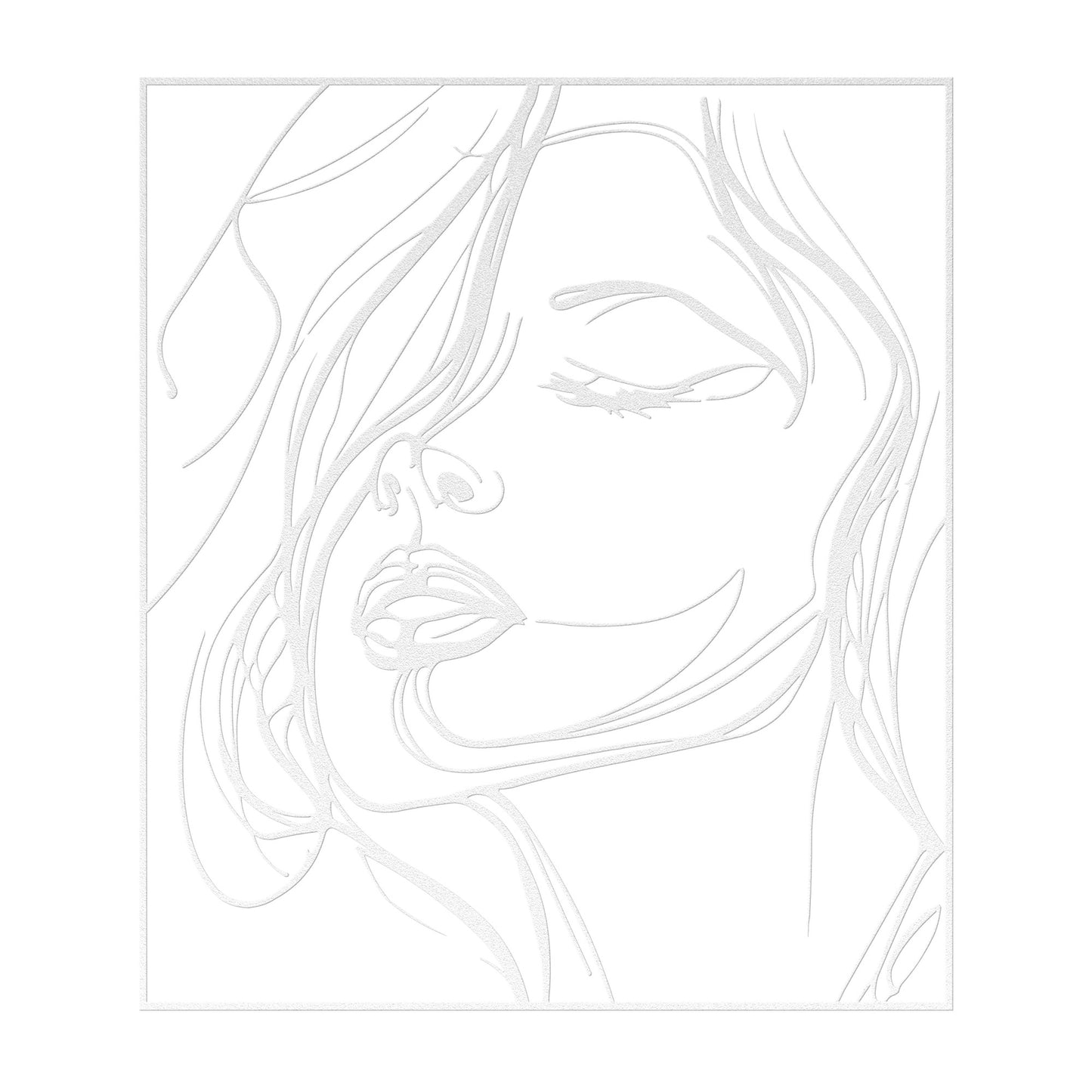 Sketch Of A Beautiful Woman Metal Wall Art
