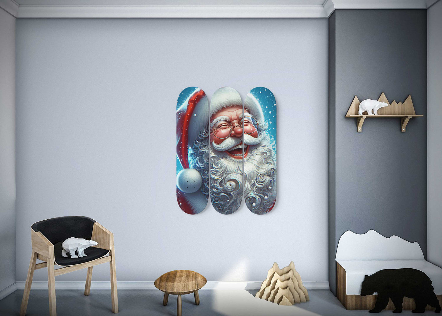 Santa Claus  3-Deck Skateboard Wall Art