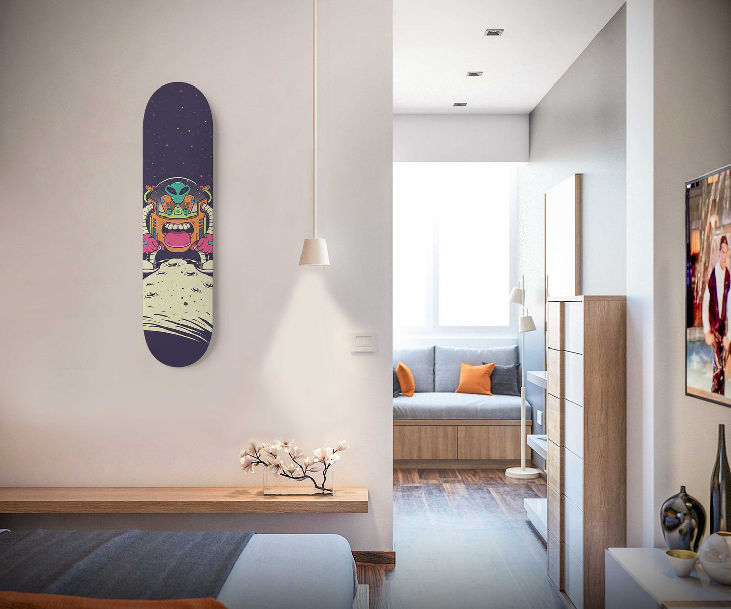 Space Warrior Skateboard Wall Art