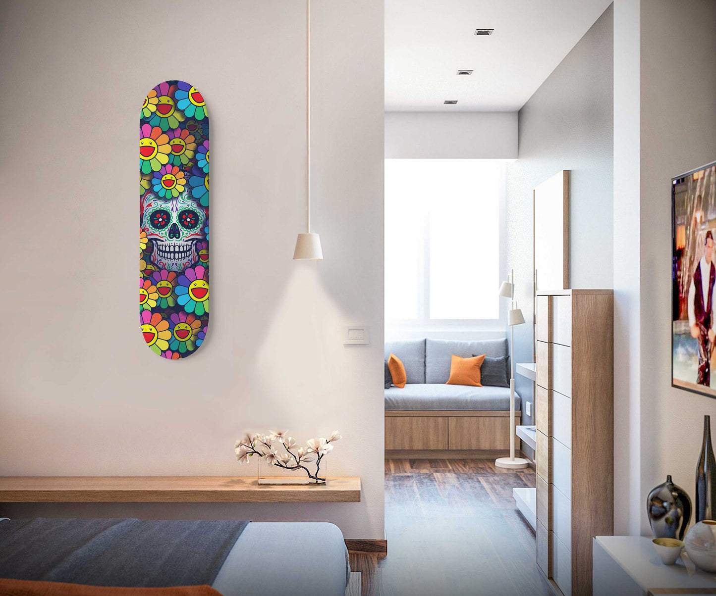 Sugar Skull #11.0 1 Deck Skateboard Wall Art