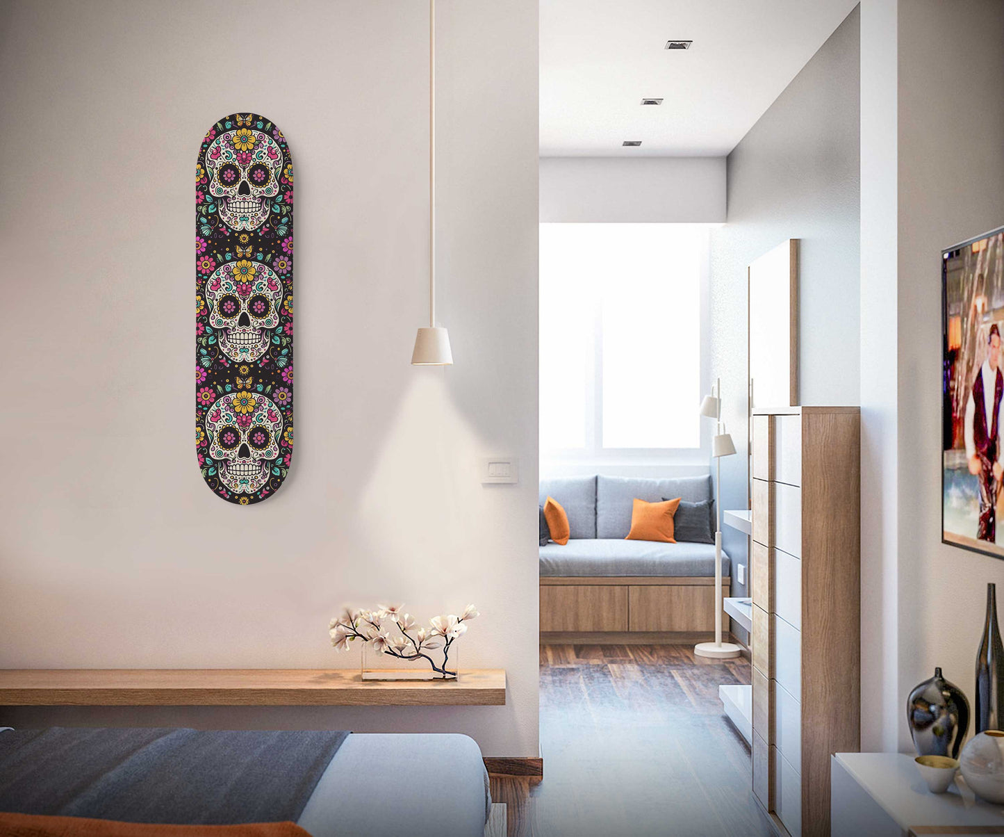 Sugar Skull #1.0 Skateboard Wall Art