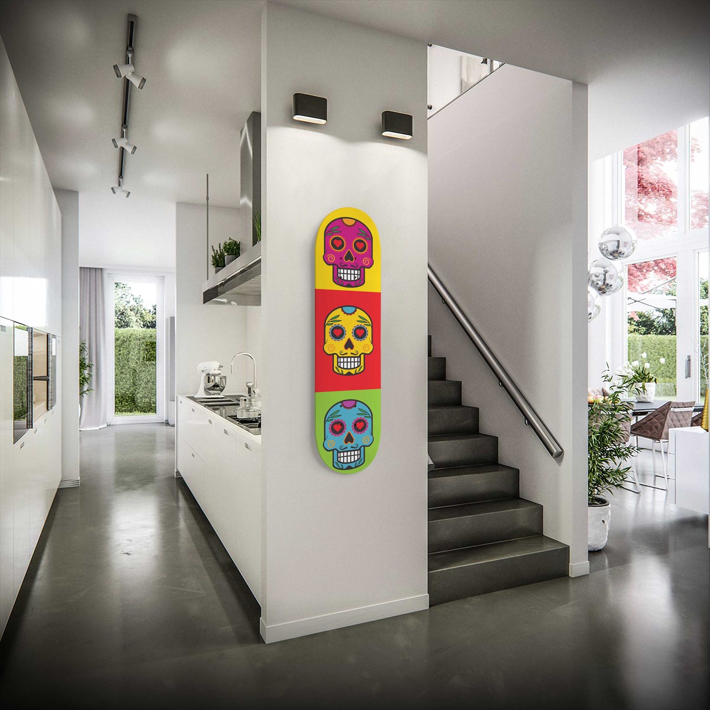 Sugar Skull #4.0 1 Deck Skateboard Wall Art
