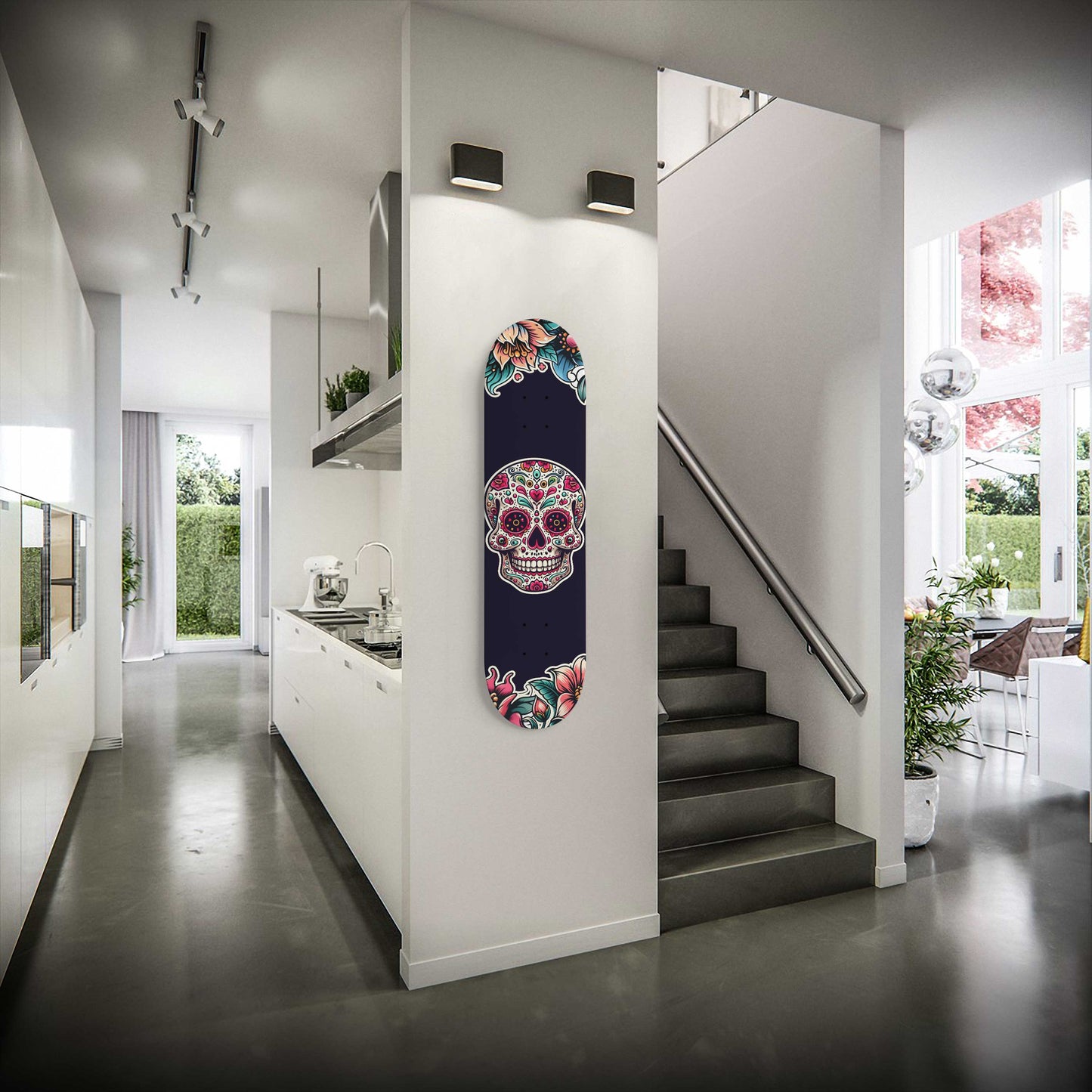 Sugar Skull #6.0 Skateboard Wall Art