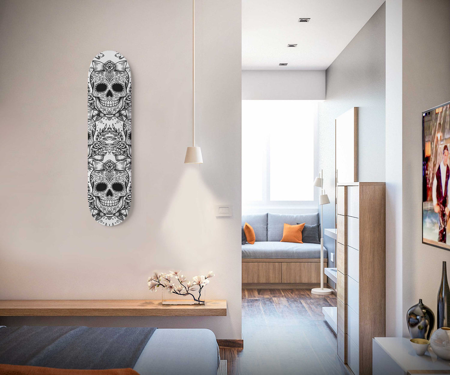 Sugar Skull #7.0 1 Deck Skateboard Wall Art