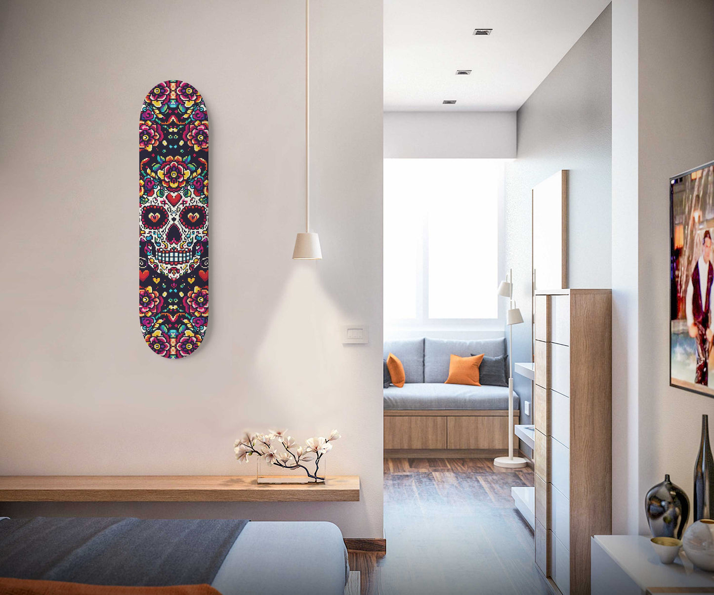 Sugar Skull #8.0 1 Deck Skateboard Wall Art