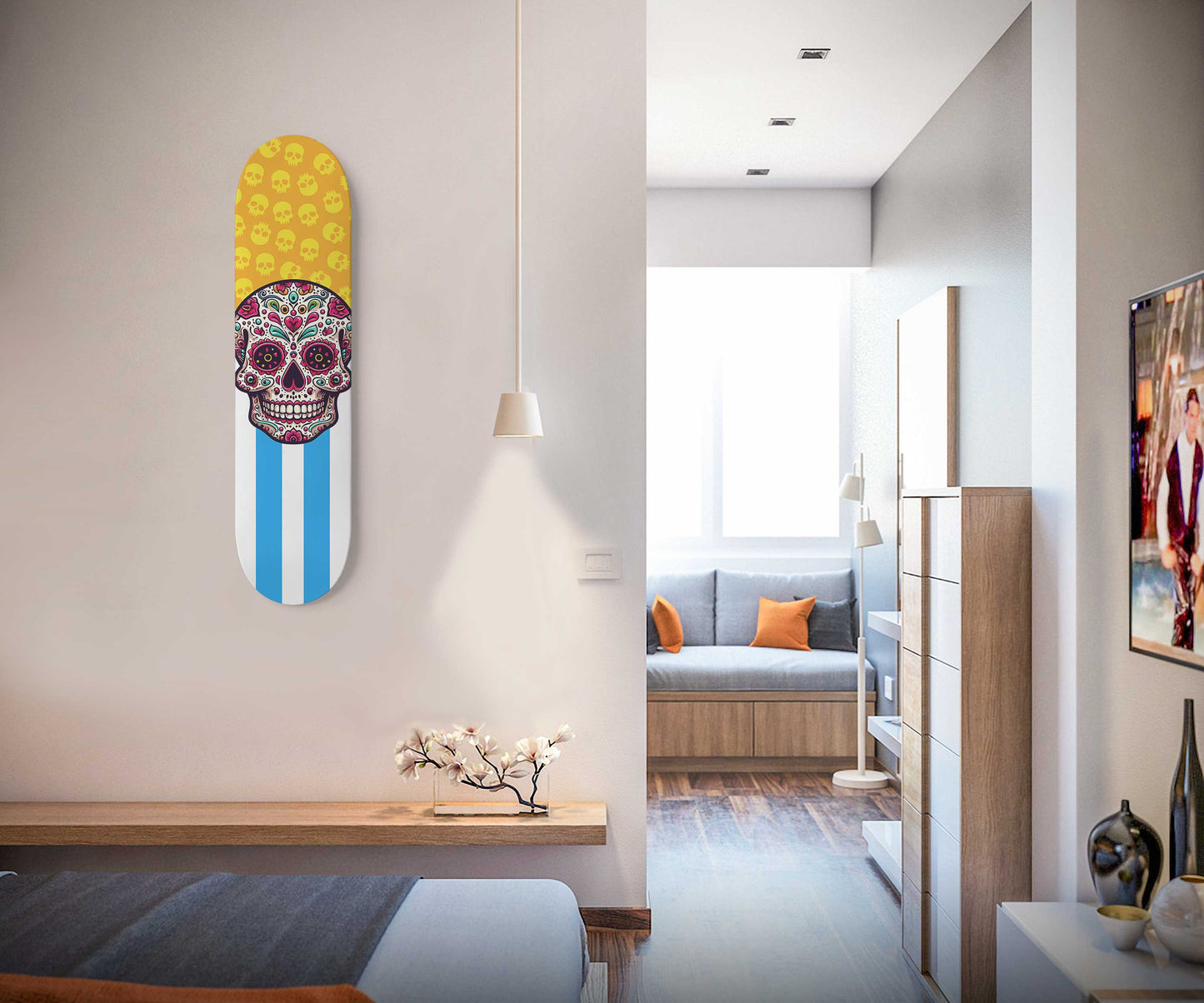 Sugar Skull #9.0 1 Deck Skateboard Wall Art